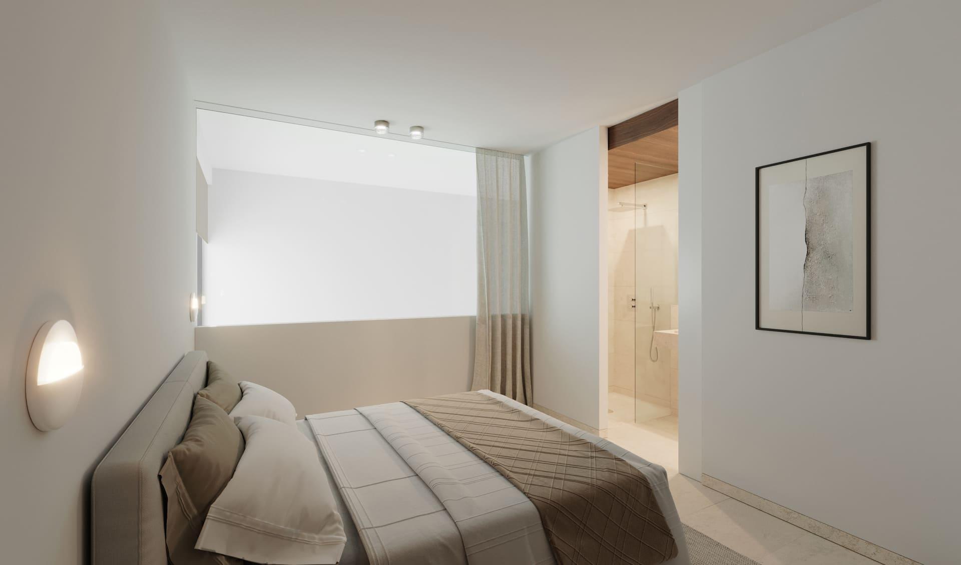 Bedroom with built-in wardrobe, new-build apartment, Nueva Milla De Oro