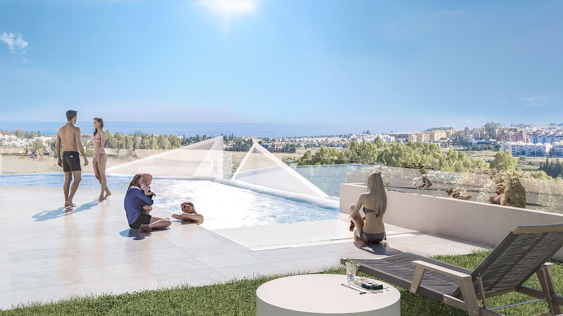 Bathroom fittings and tiles in new-build penthouse, Rodeo Alto, Marbella