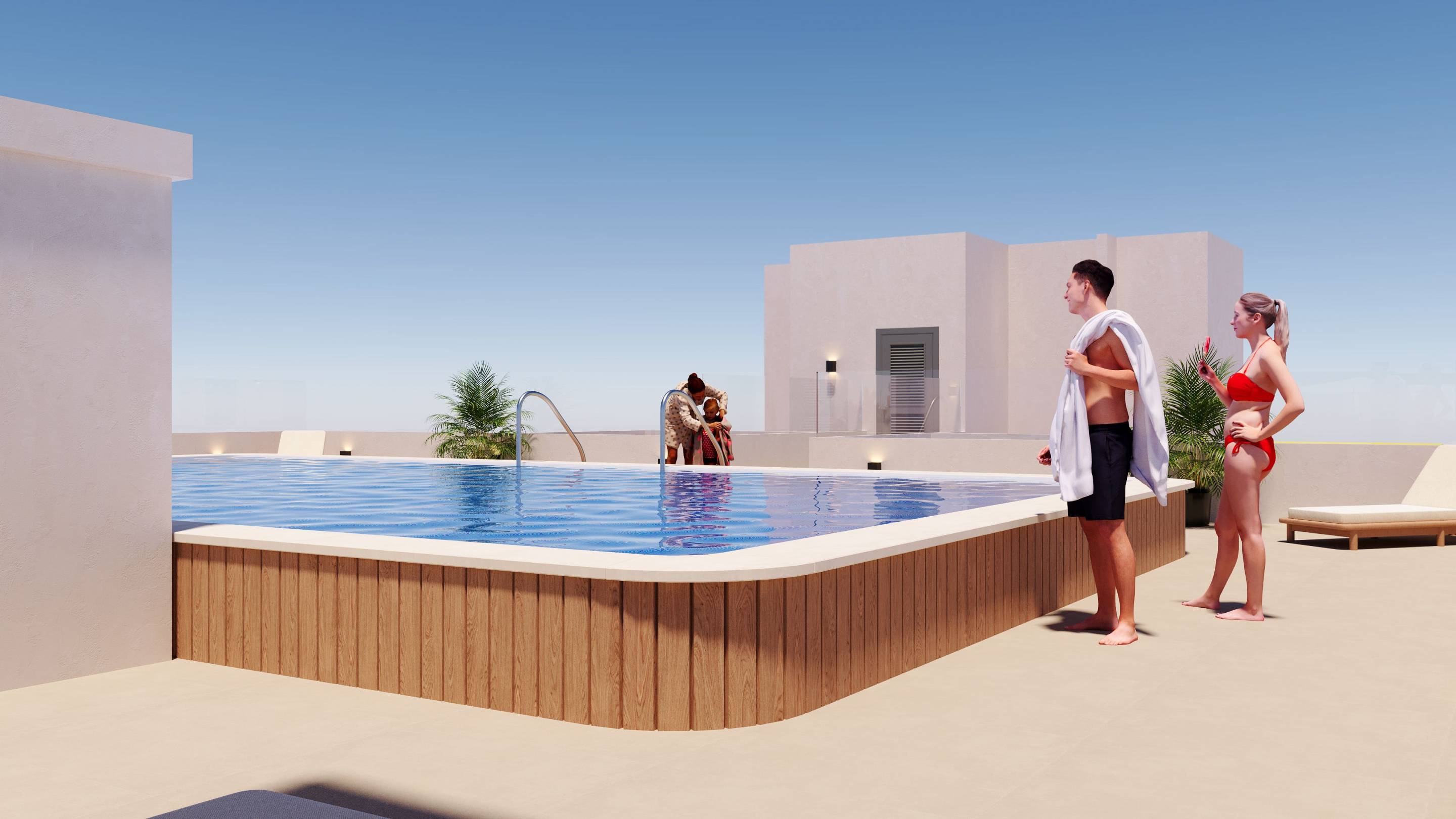 Building detail of the apartment in Pueblo 9, San Miguel De Salinas