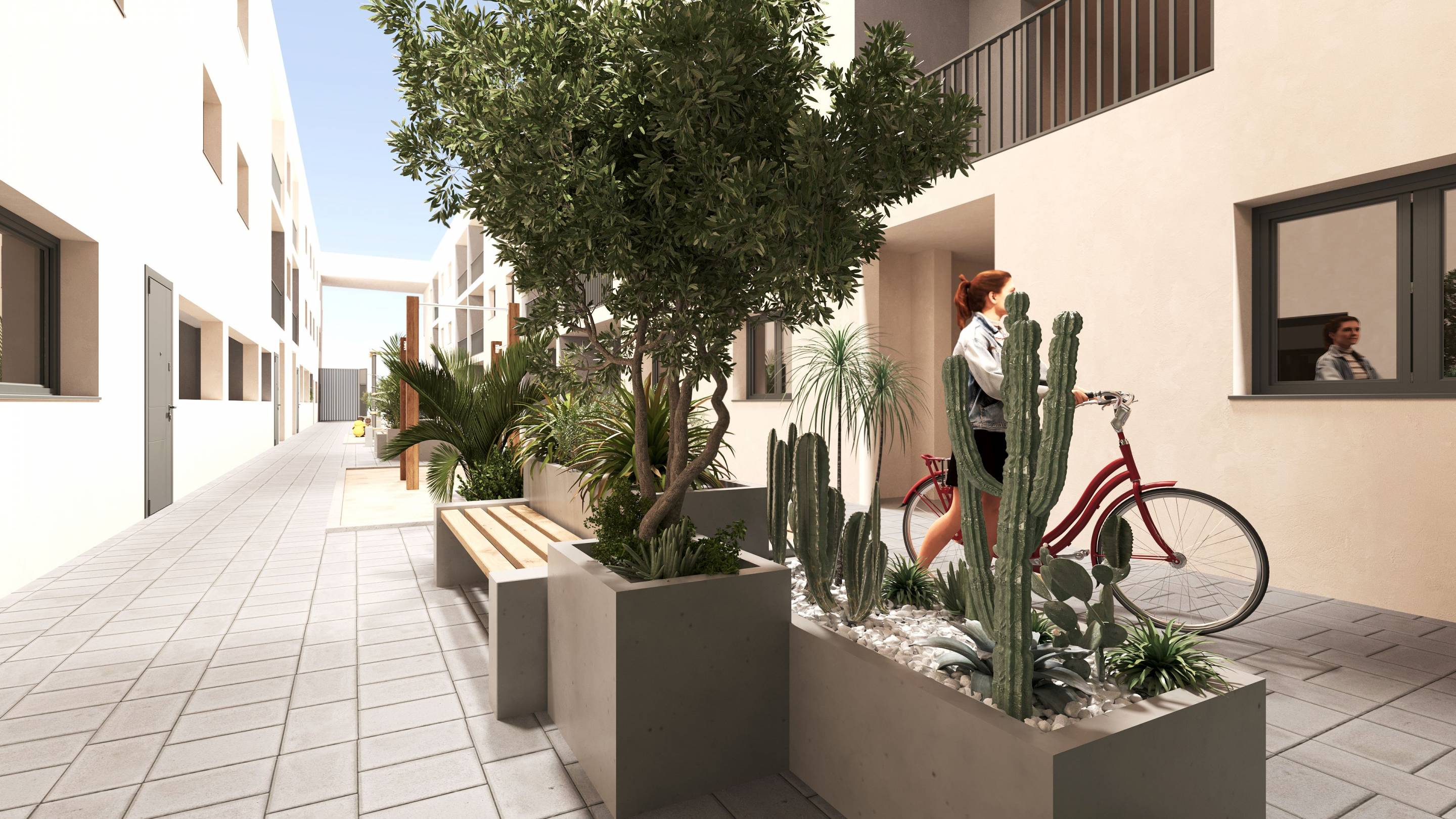 Stairwell of the apartment in Pueblo 9, San Miguel De Salinas (view 35)
