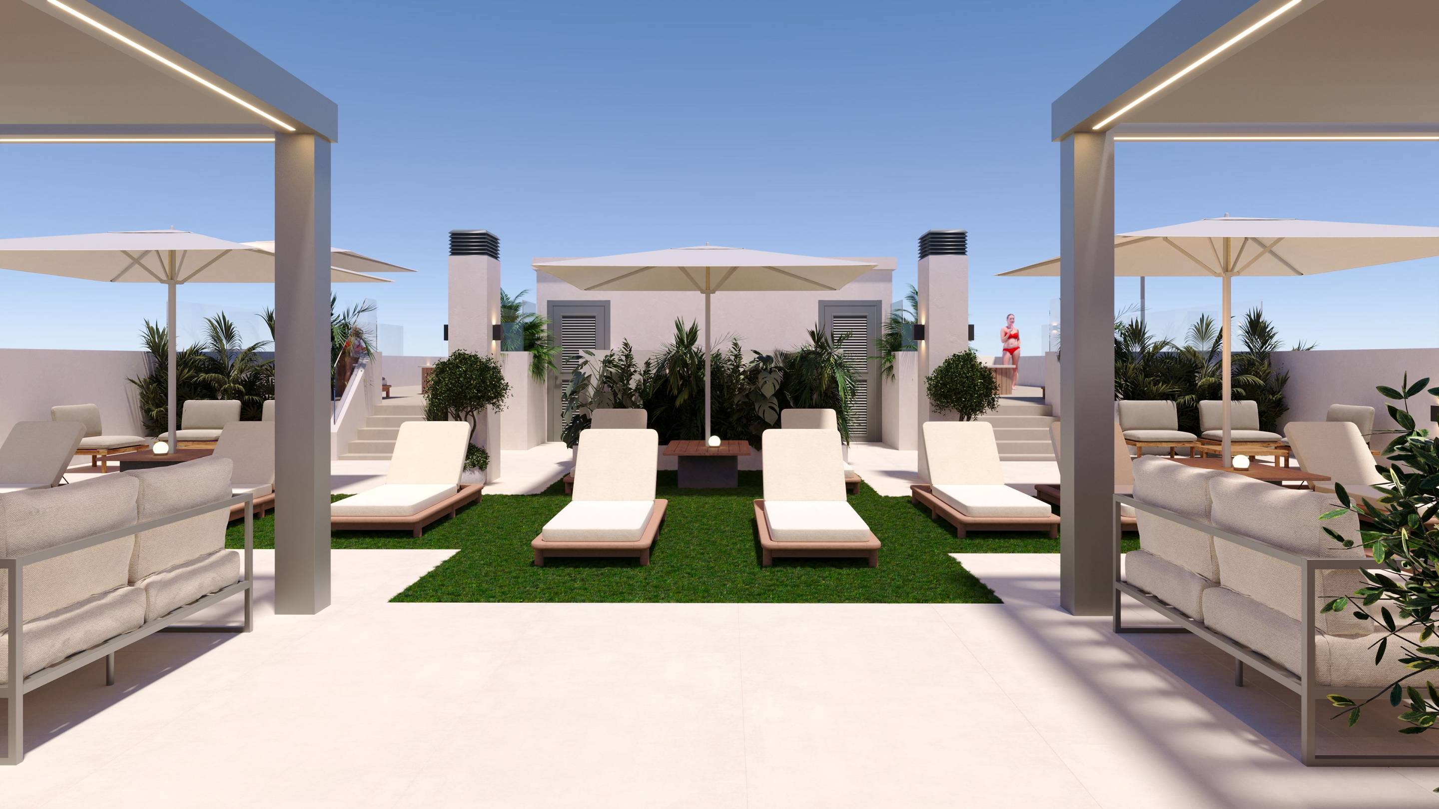 Complex grounds of the apartment in Pueblo 9, San Miguel De Salinas (view 40)