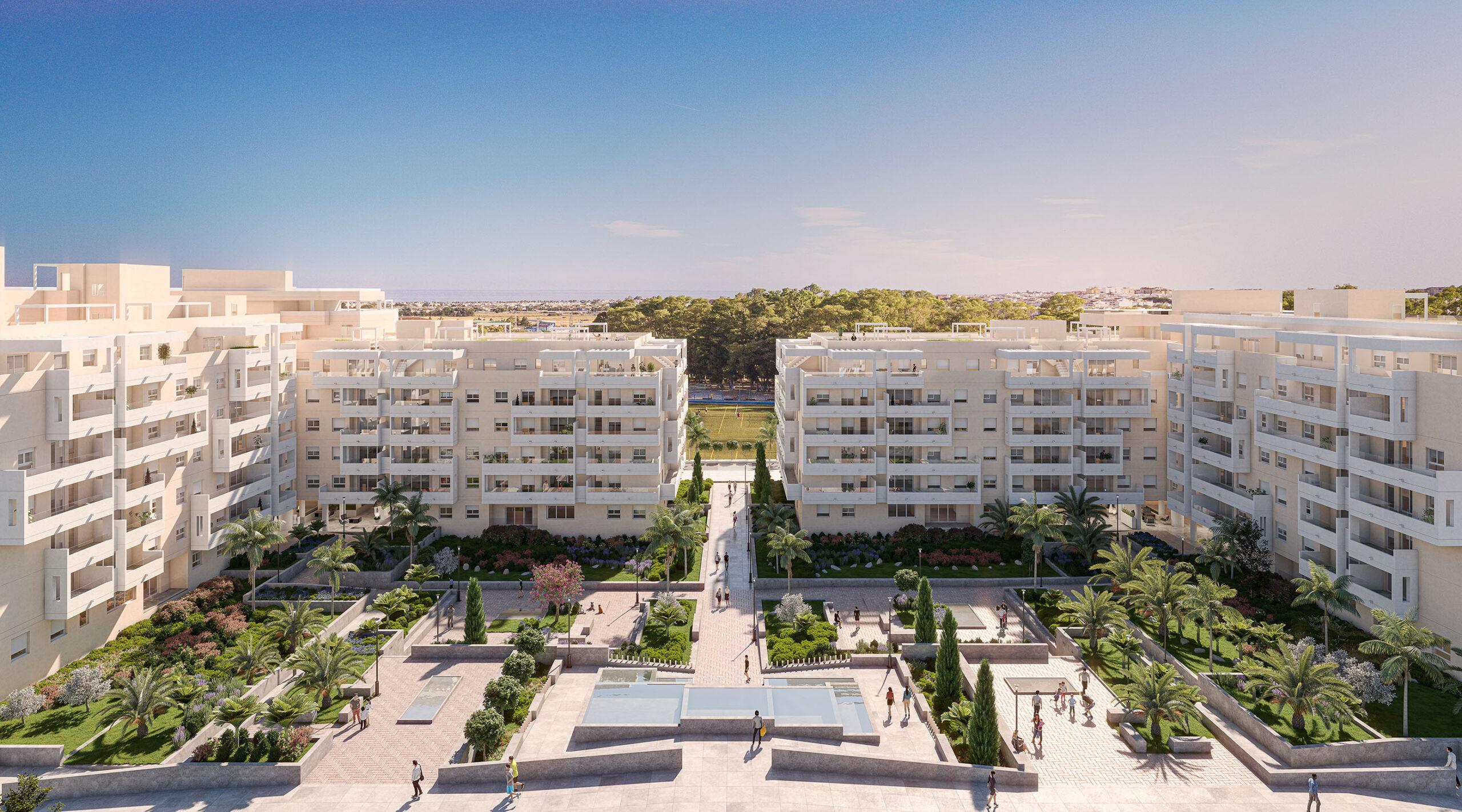 Communal solarium area of residential complex, Rodeo Alto-Guadaiza-La Campana