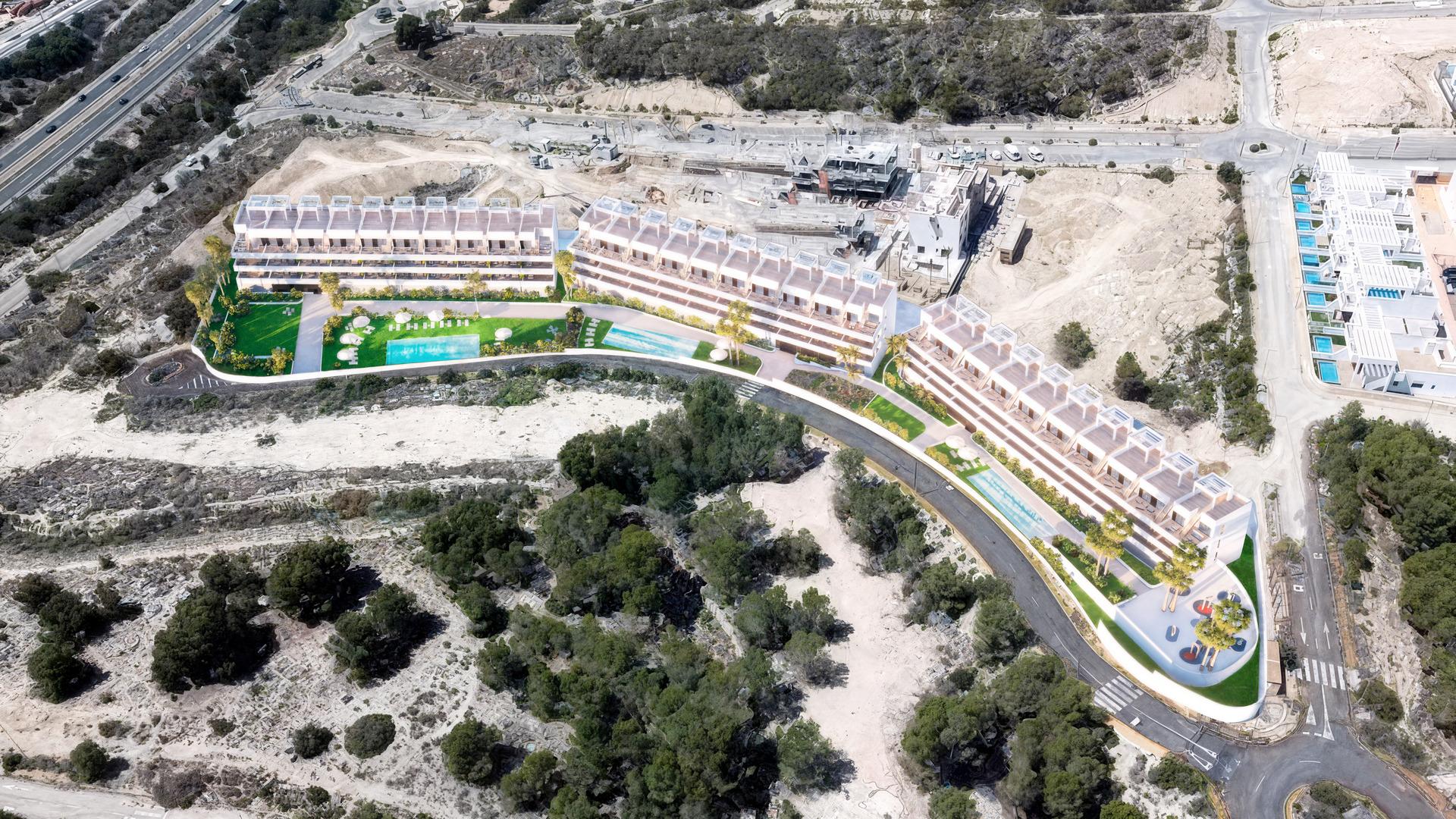 Padel court at Seascape Resort development, Finestrat