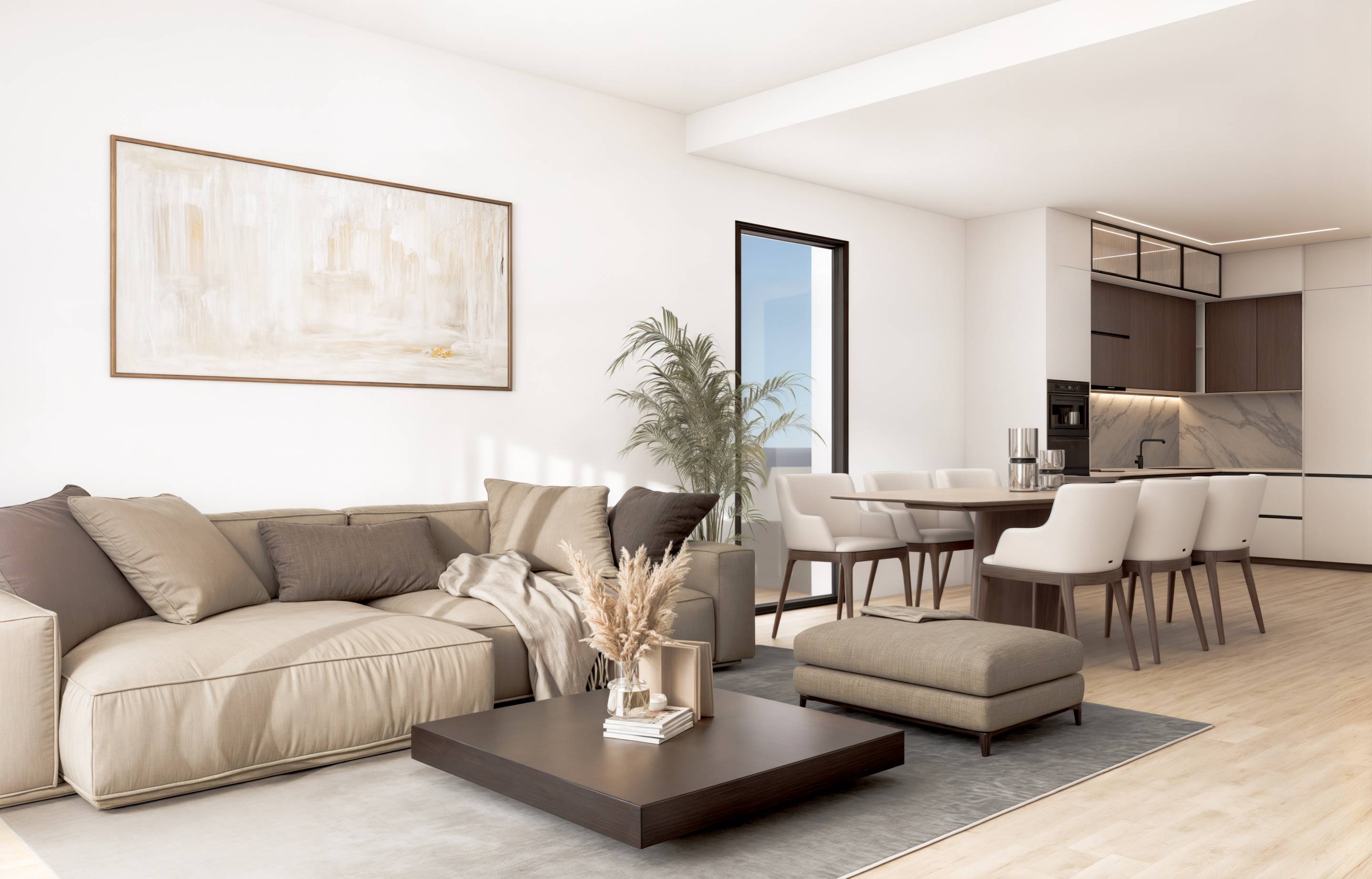 View from solarium towards surrounding hills, penthouse, Finestrat
