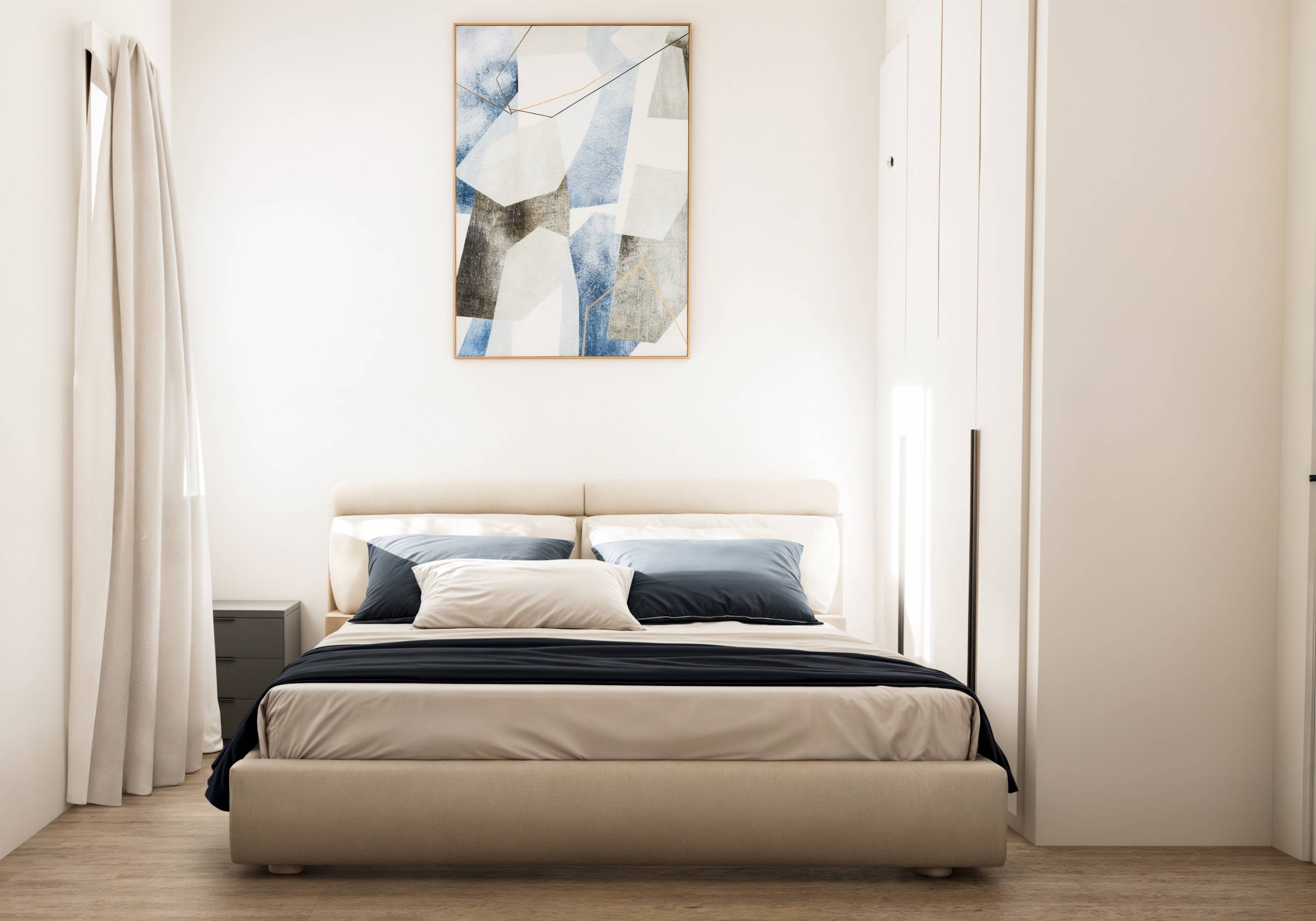Bedroom window with natural light, penthouse, Seascape Resort, Finestrat