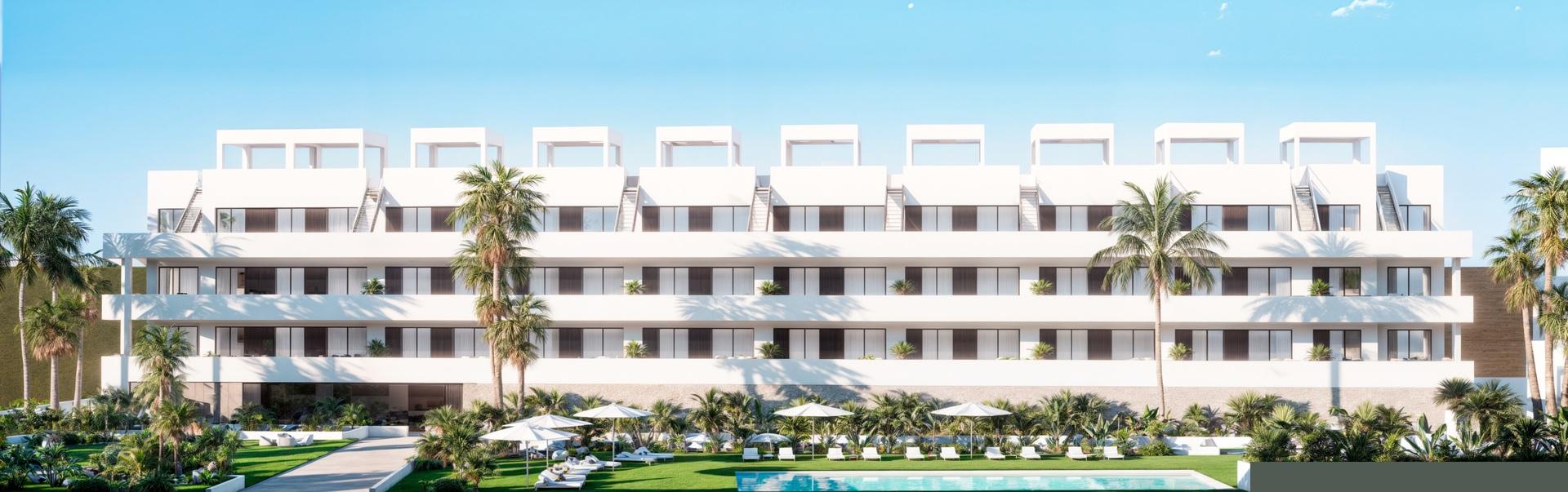 Private solarium terrace on top floor, penthouse, Seascape Resort, Finestrat