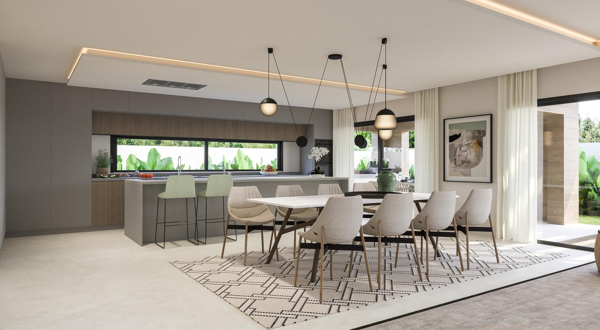 Side elevation of 3-bedroom new-build villa, Riviera del Sol