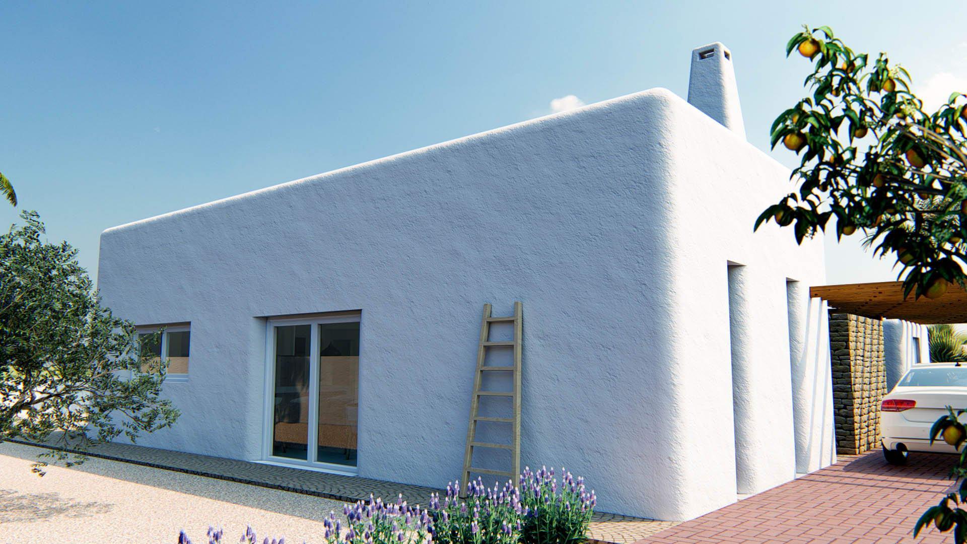 Front elevation of new-build villa, Alfaz del Pi Pueblo-Urbanizaciones, L'Alfàs del Pi