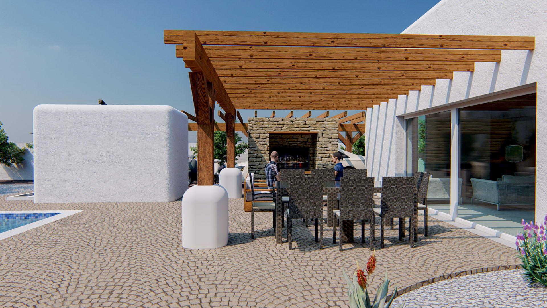 Garden area on 82m2 plot, new-build villa, Alfaz del Pi Pueblo-Urbanizaciones