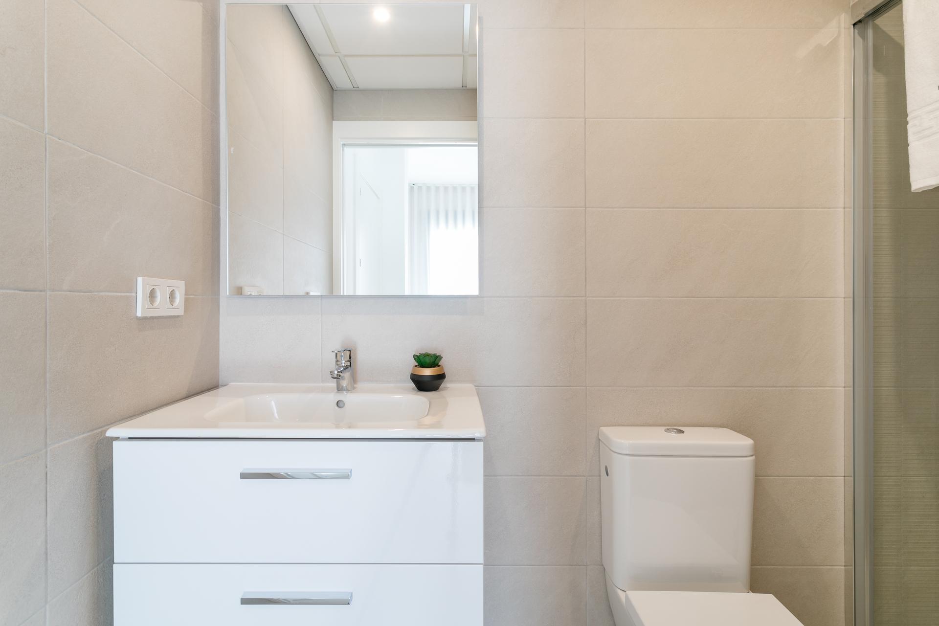 Kitchen worktop detail in new-build apartment, Torreblanca, Torrevieja