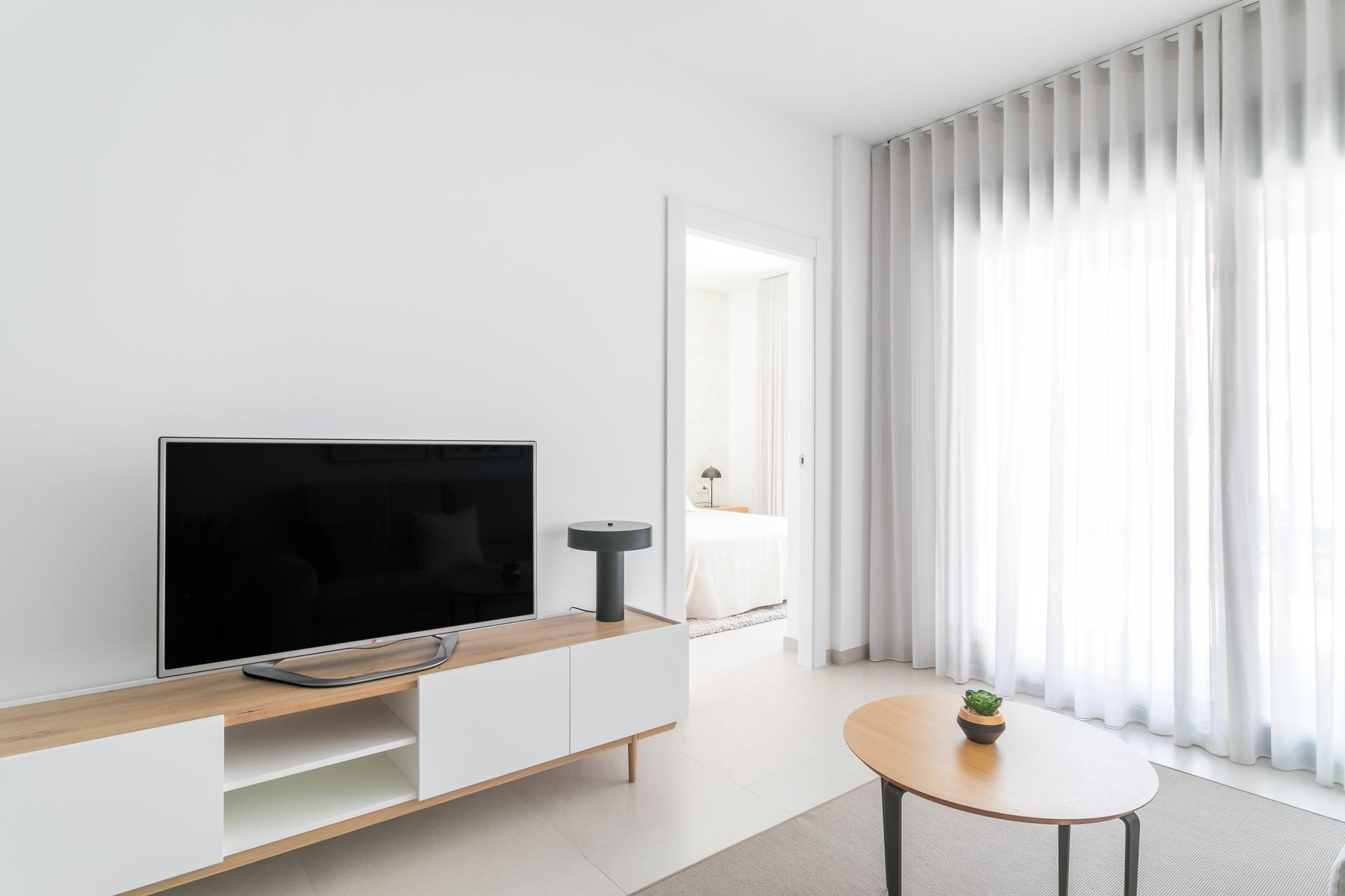 Living space with natural light in 2-bedroom apartment, Torreblanca