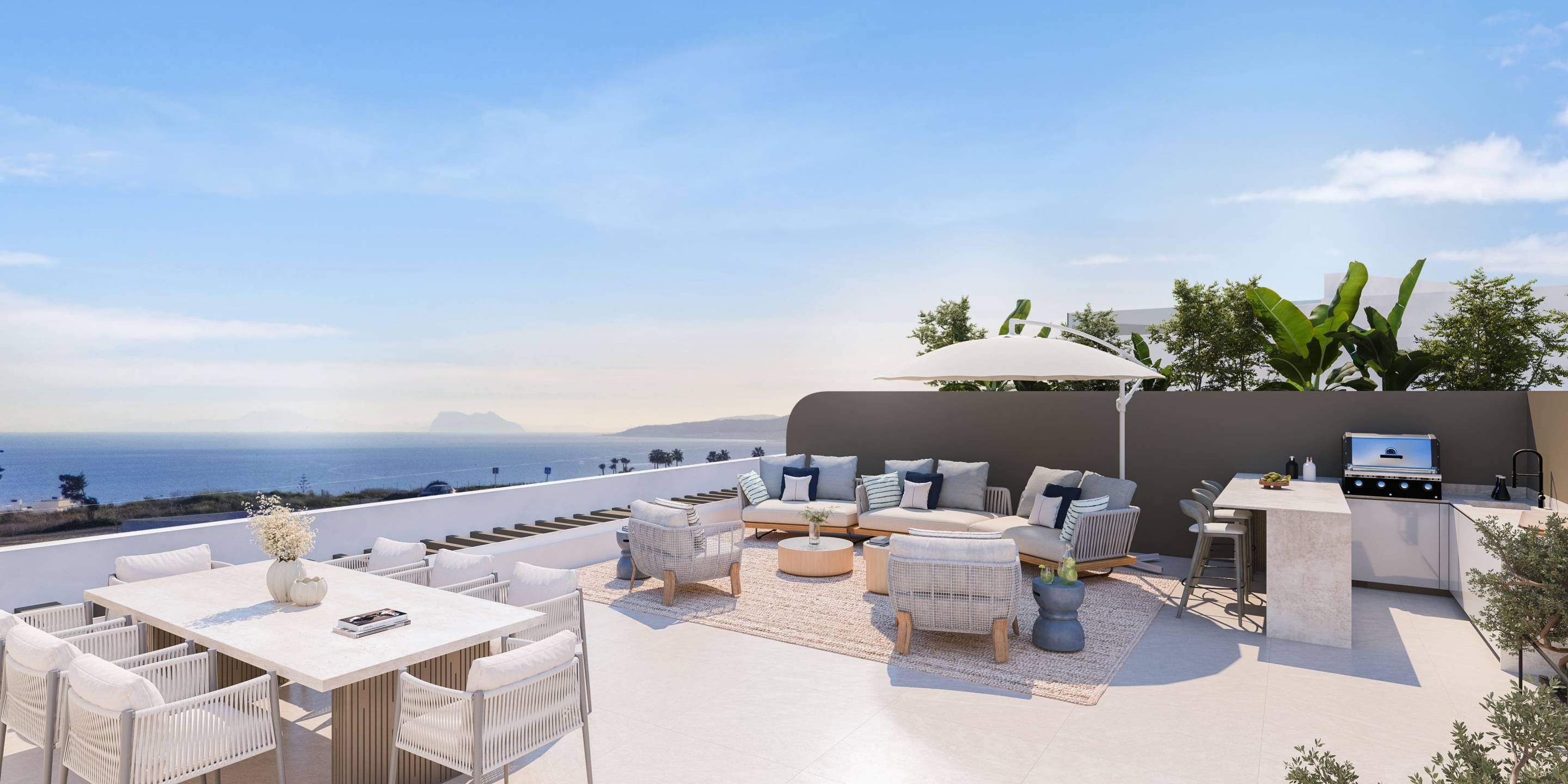 Render of kitchen finish in new-build apartment, Las Mesas, Estepona