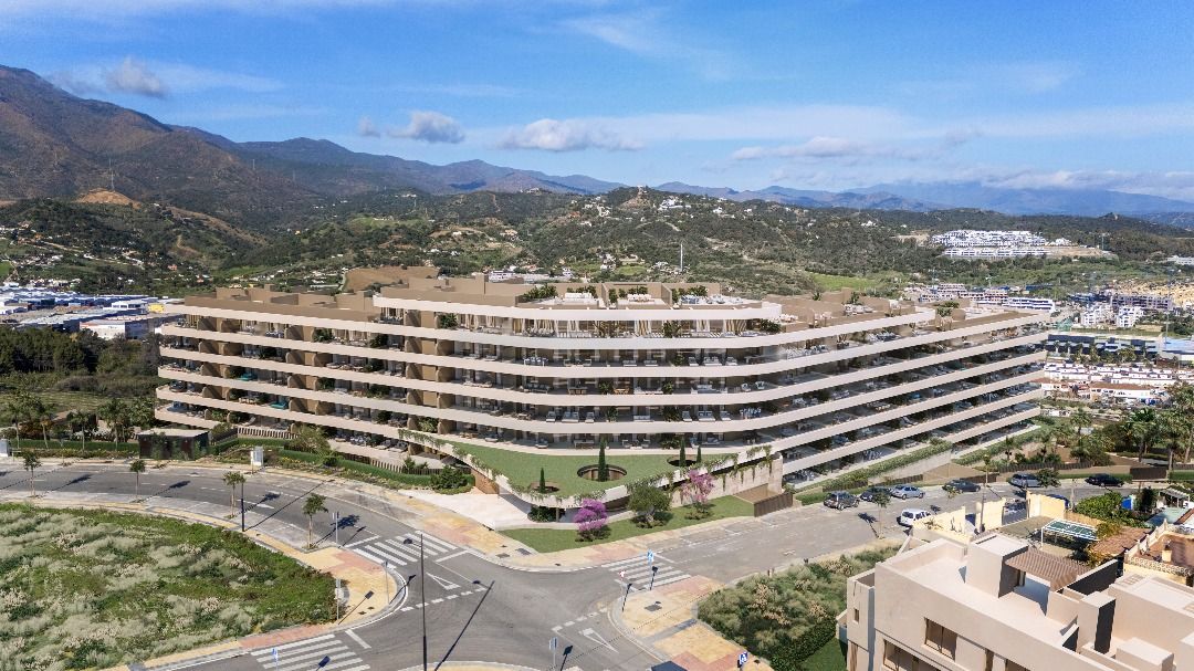 Open-plan living area in 2-bedroom new-build apartment, Las Mesas, Estepona