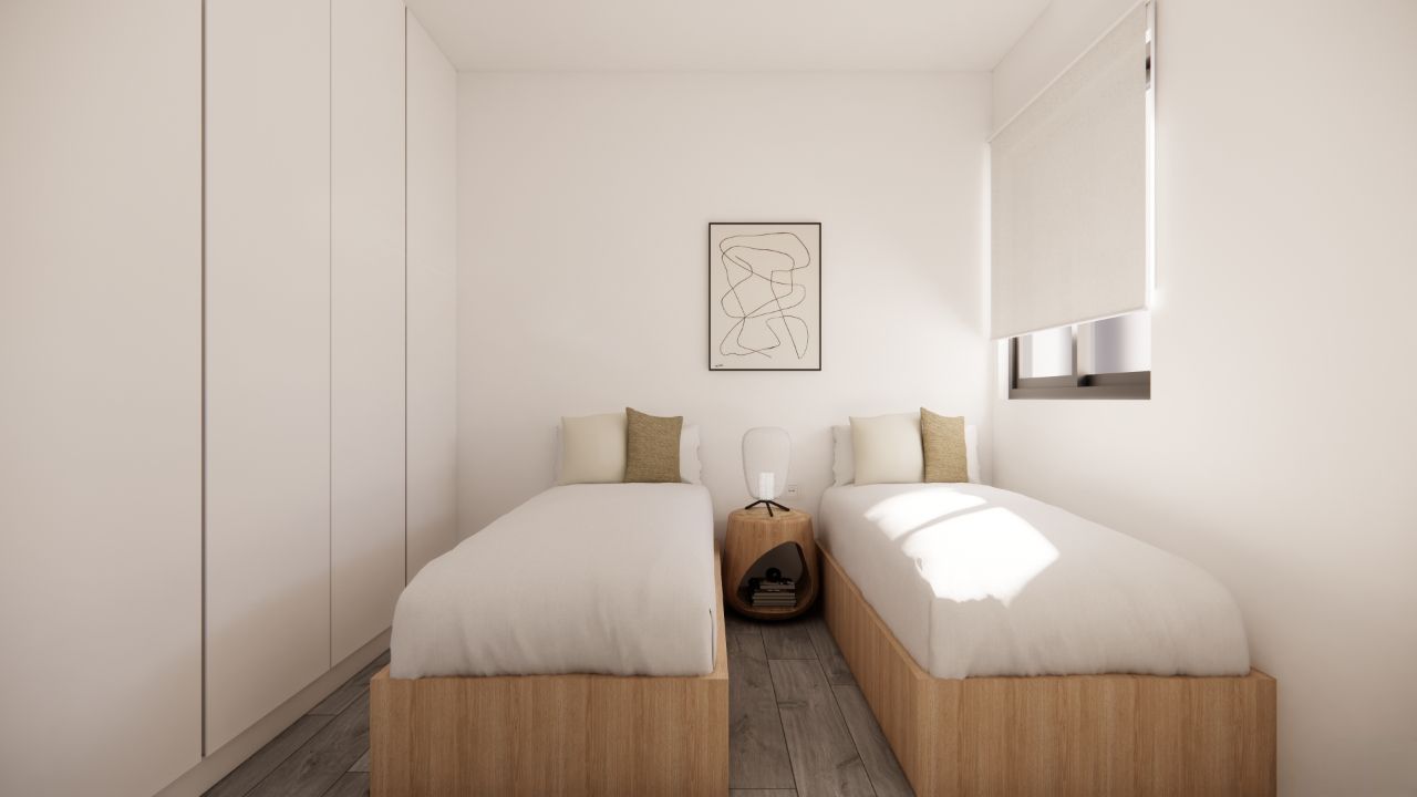Living room detail, 2-bedroom apartment, El Mojón
