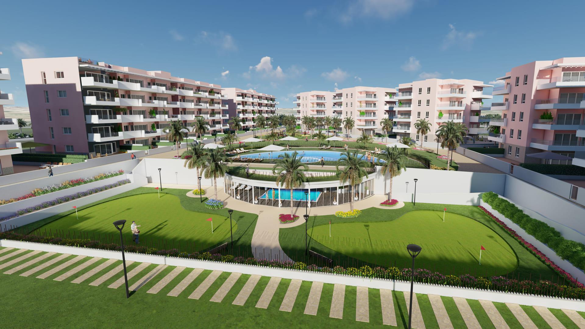 Building entrance and lift lobby, new-build penthouse development, El Raso