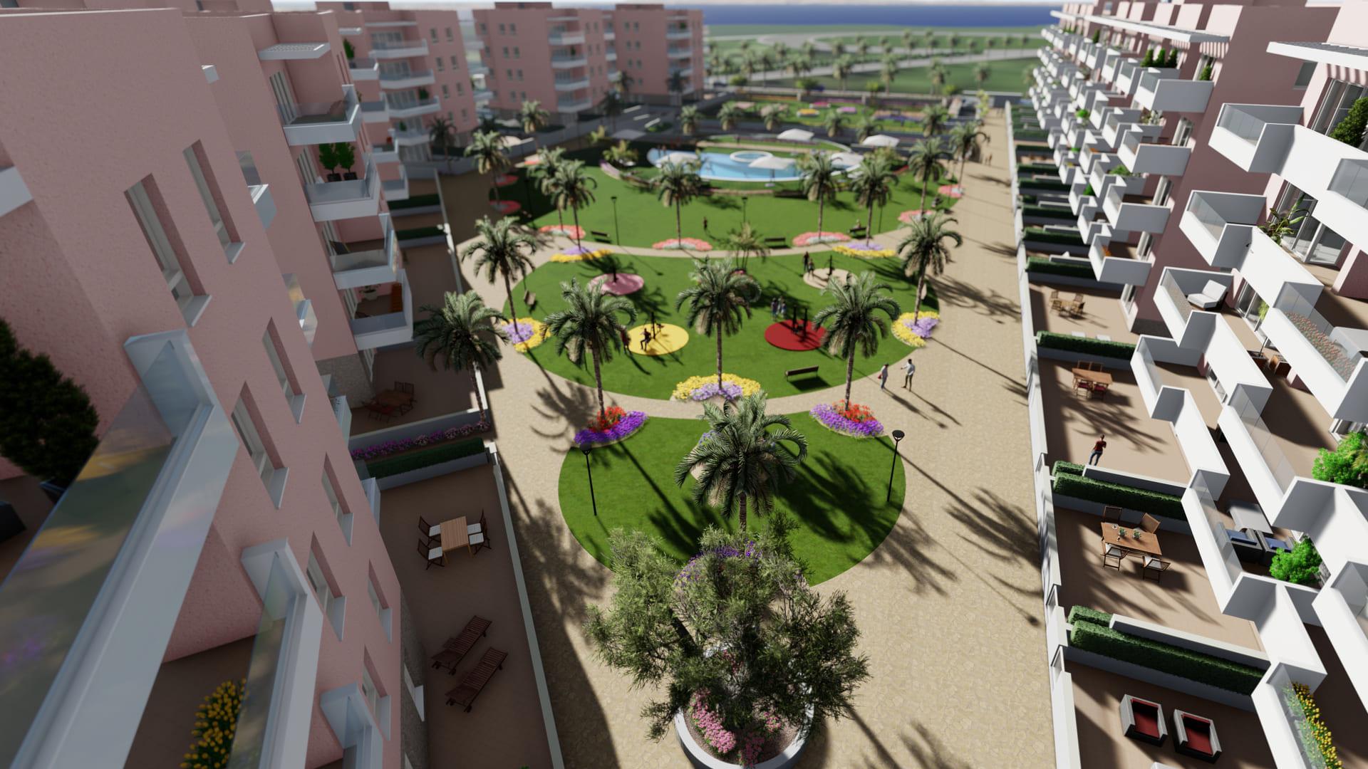 Living room flooring and layout detail, penthouse, El Raso, Guardamar Del Segura