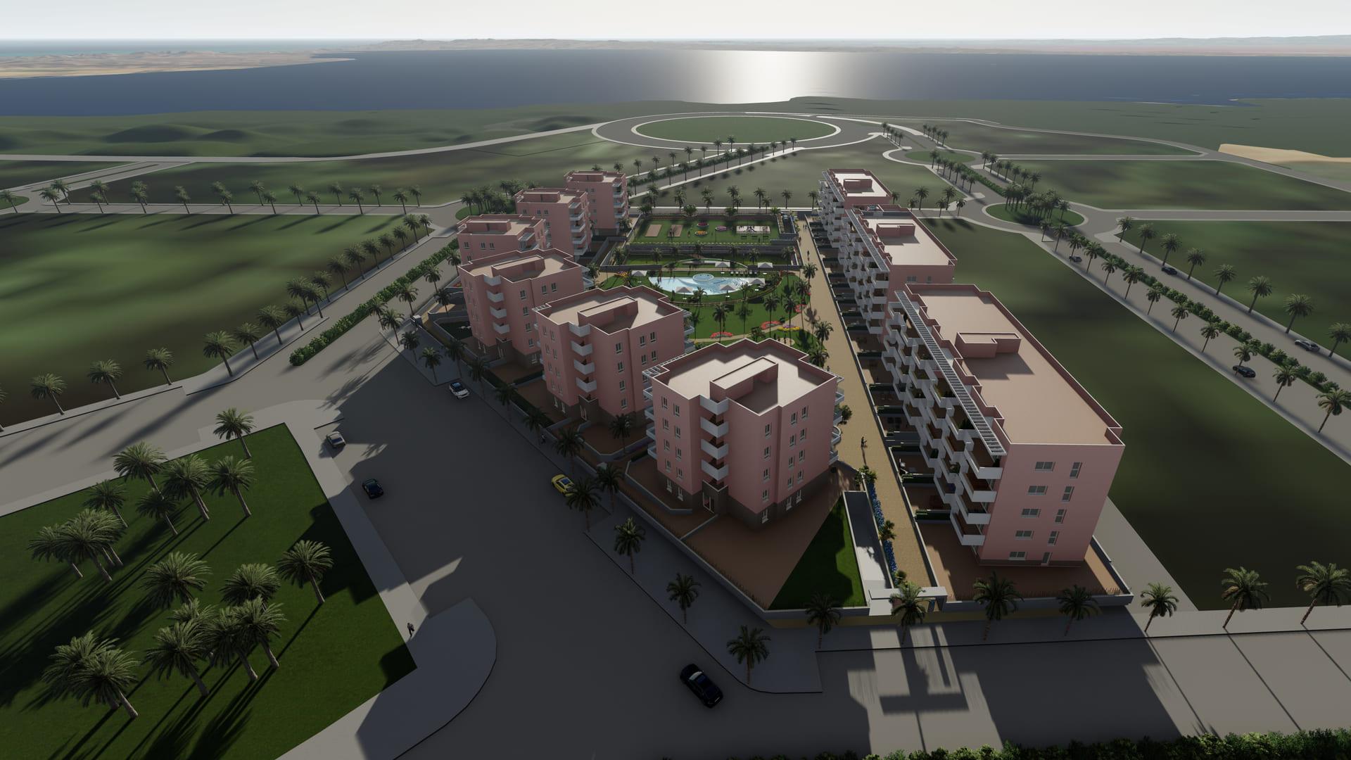 Kitchen in new-build penthouse showing layout, El Raso, Guardamar Del Segura