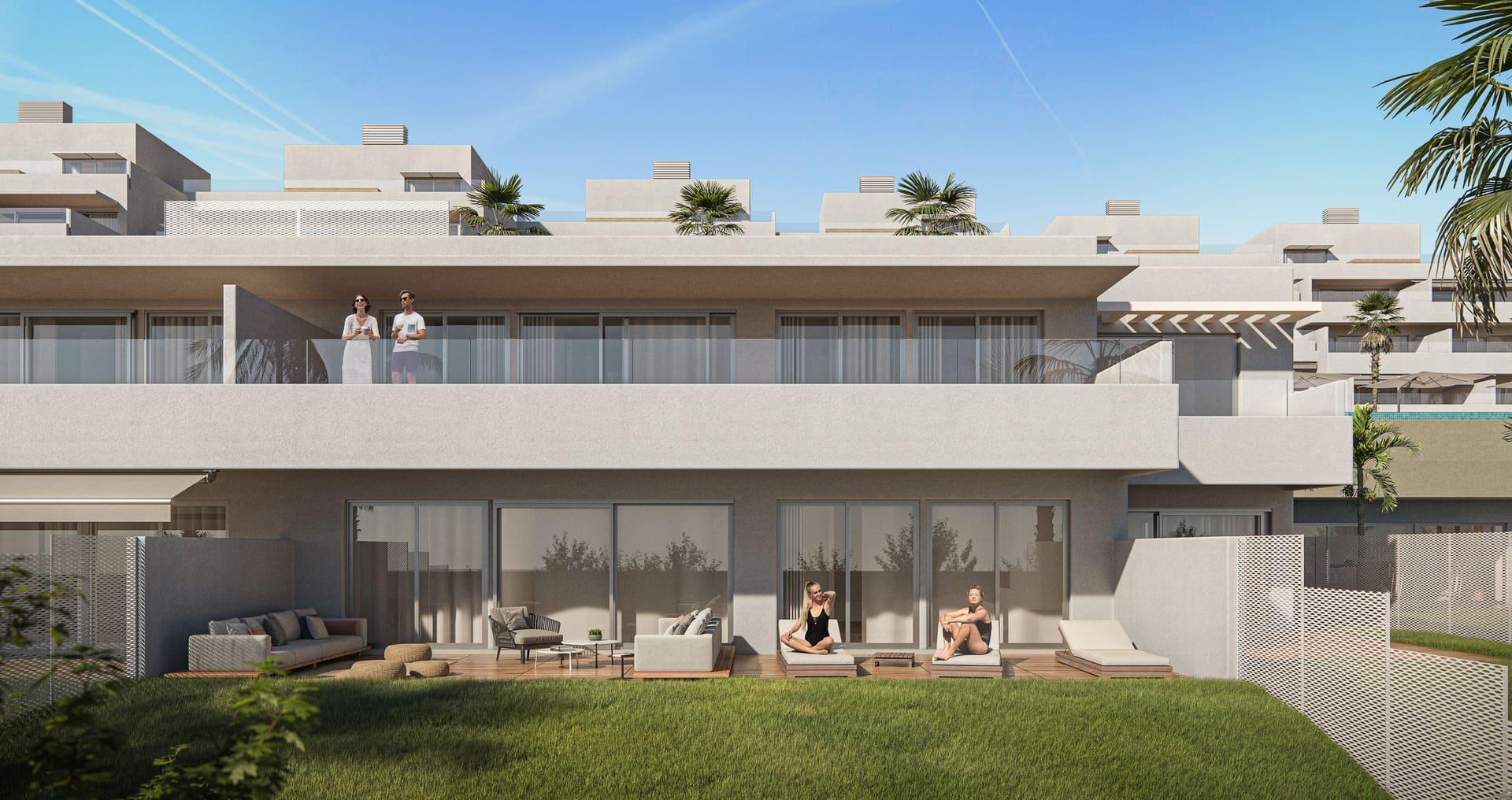 Communal garden in 41-home new-build complex, Arroyo Enmedio, Estepona