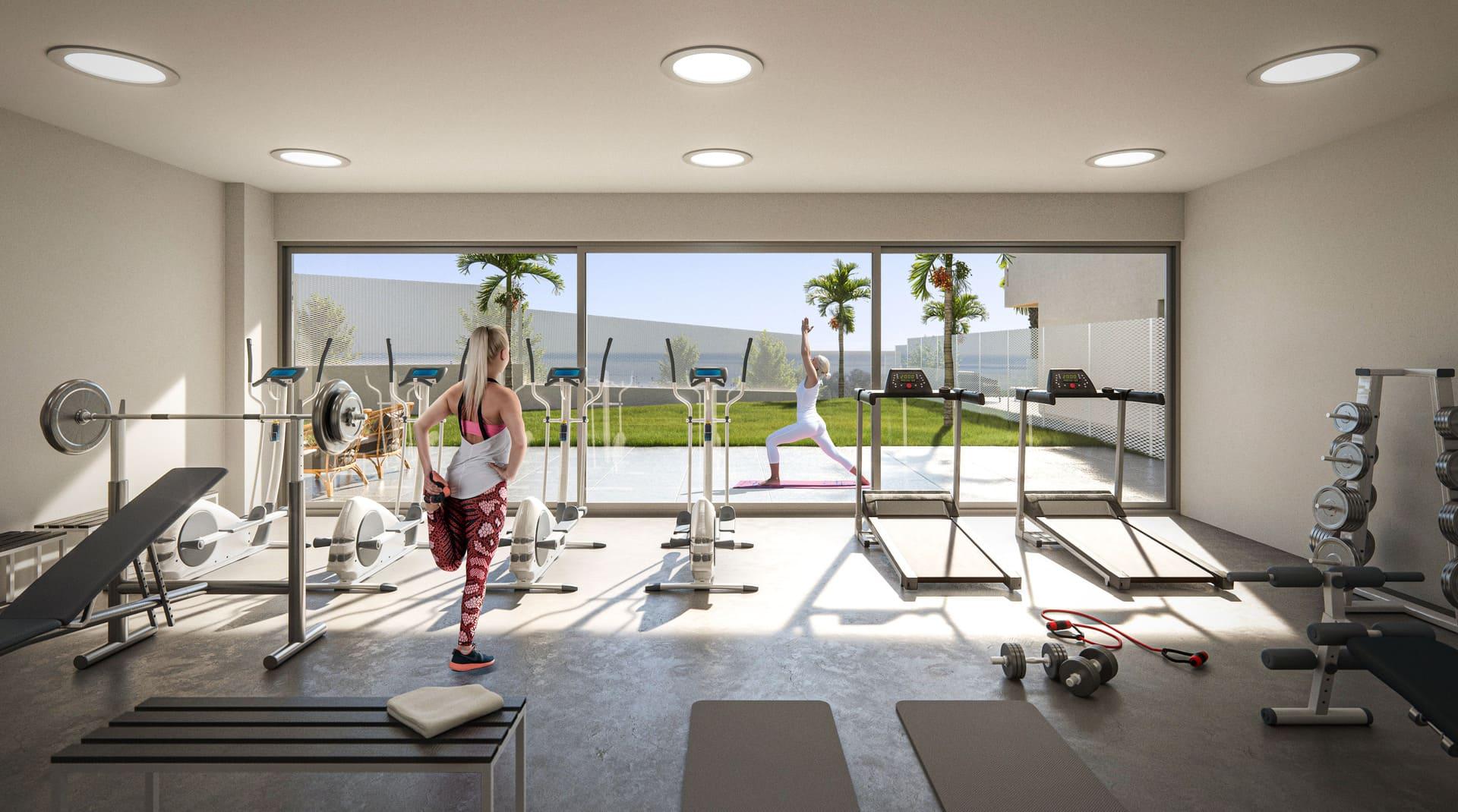 Open-plan living and dining area in 3-bedroom penthouse, Arroyo Enmedio, Estepona