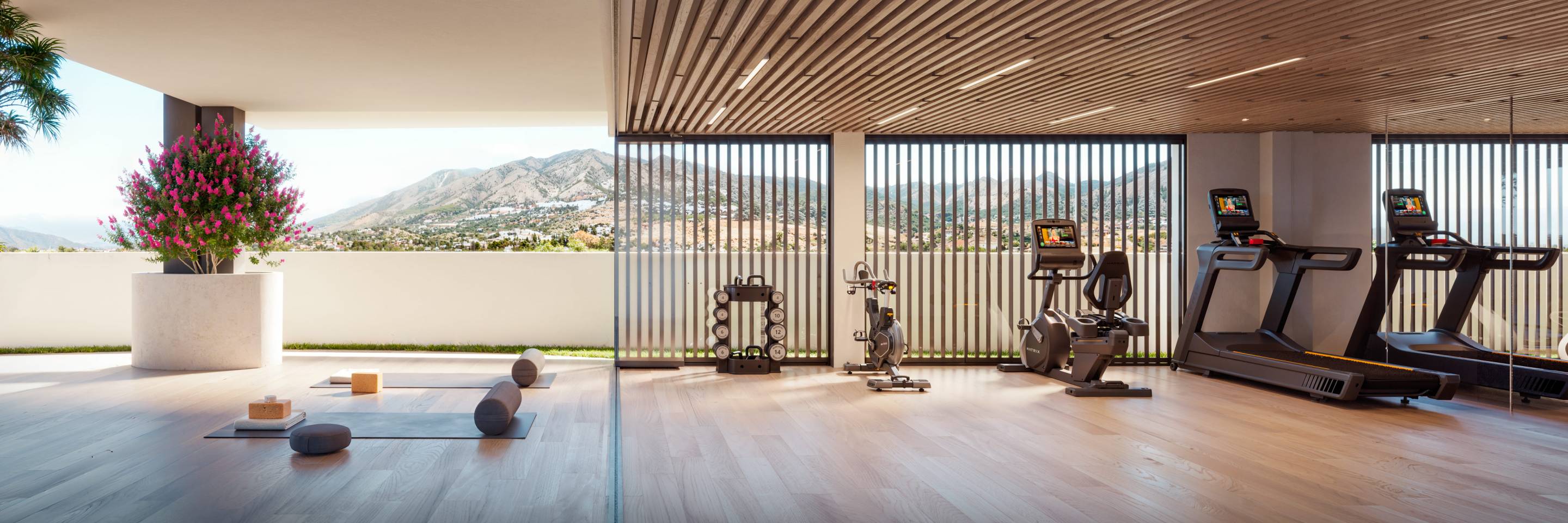 Building entrance and communal lobby, new-build complex, Los Boliches, Fuengirola