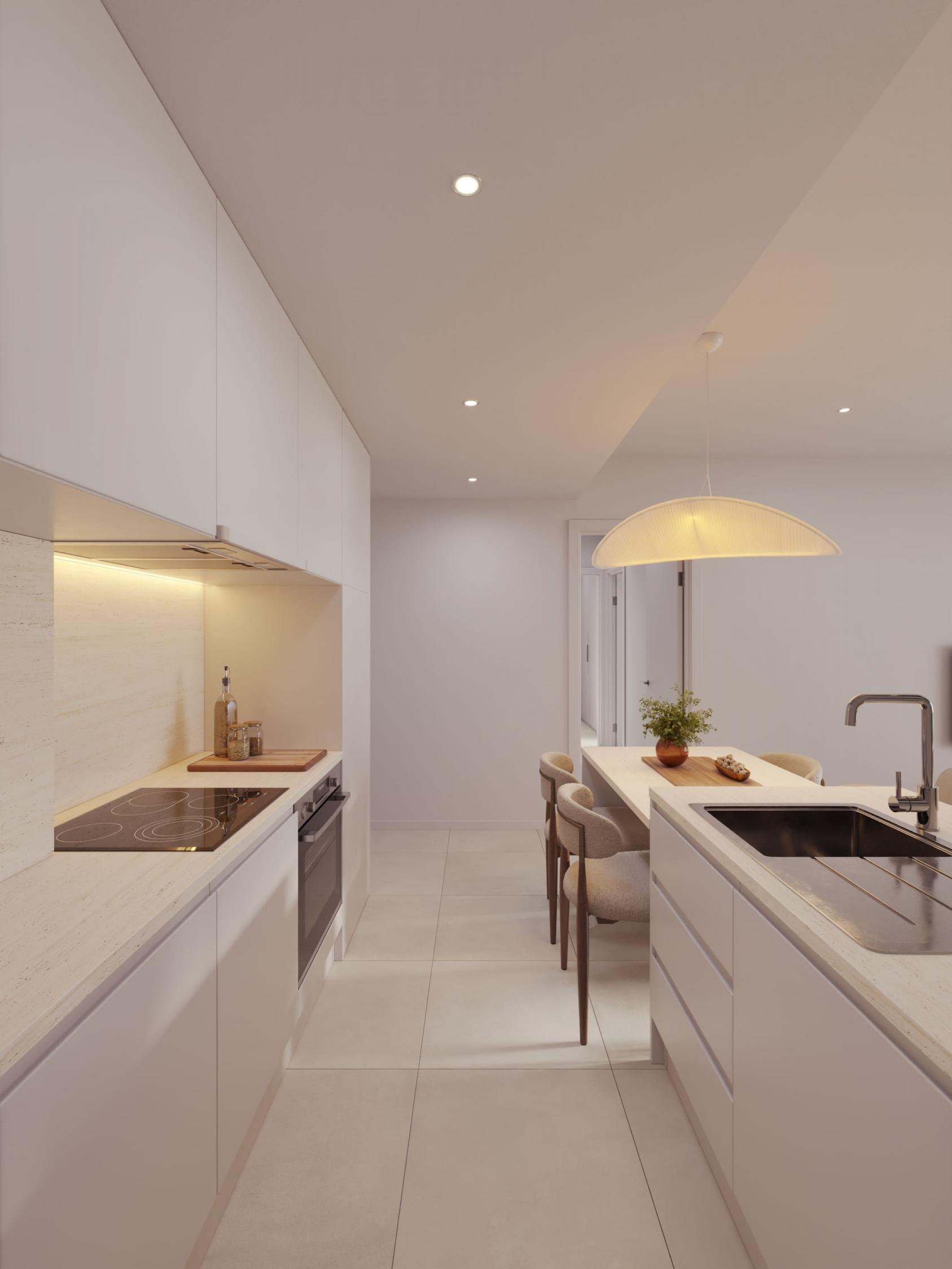Bathroom with fitted units in 2-bedroom new-build apartment, Los Boliches, Fuengirola