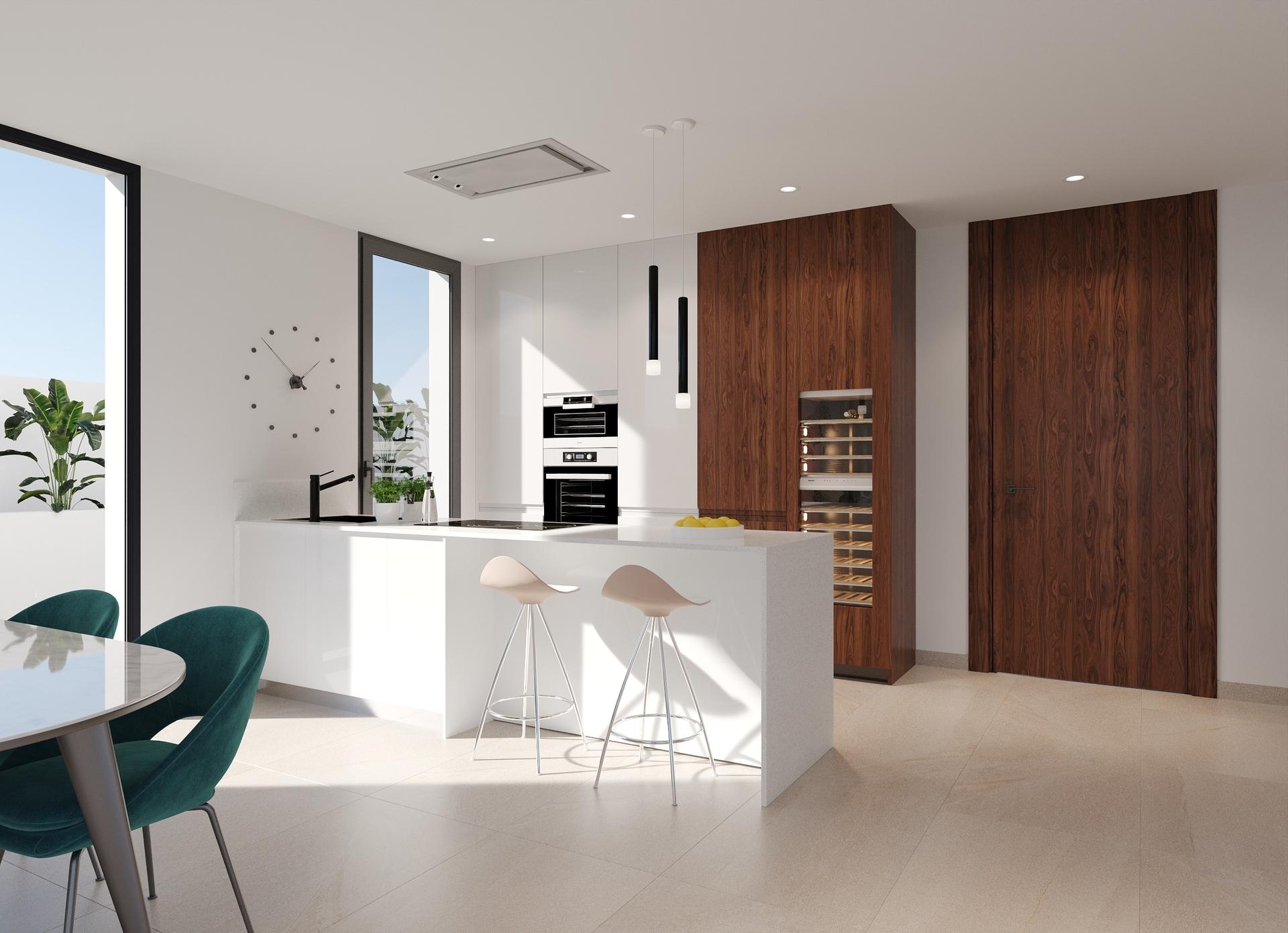 Front elevation of 3-bedroom new-build villa, Finestrat Hills
