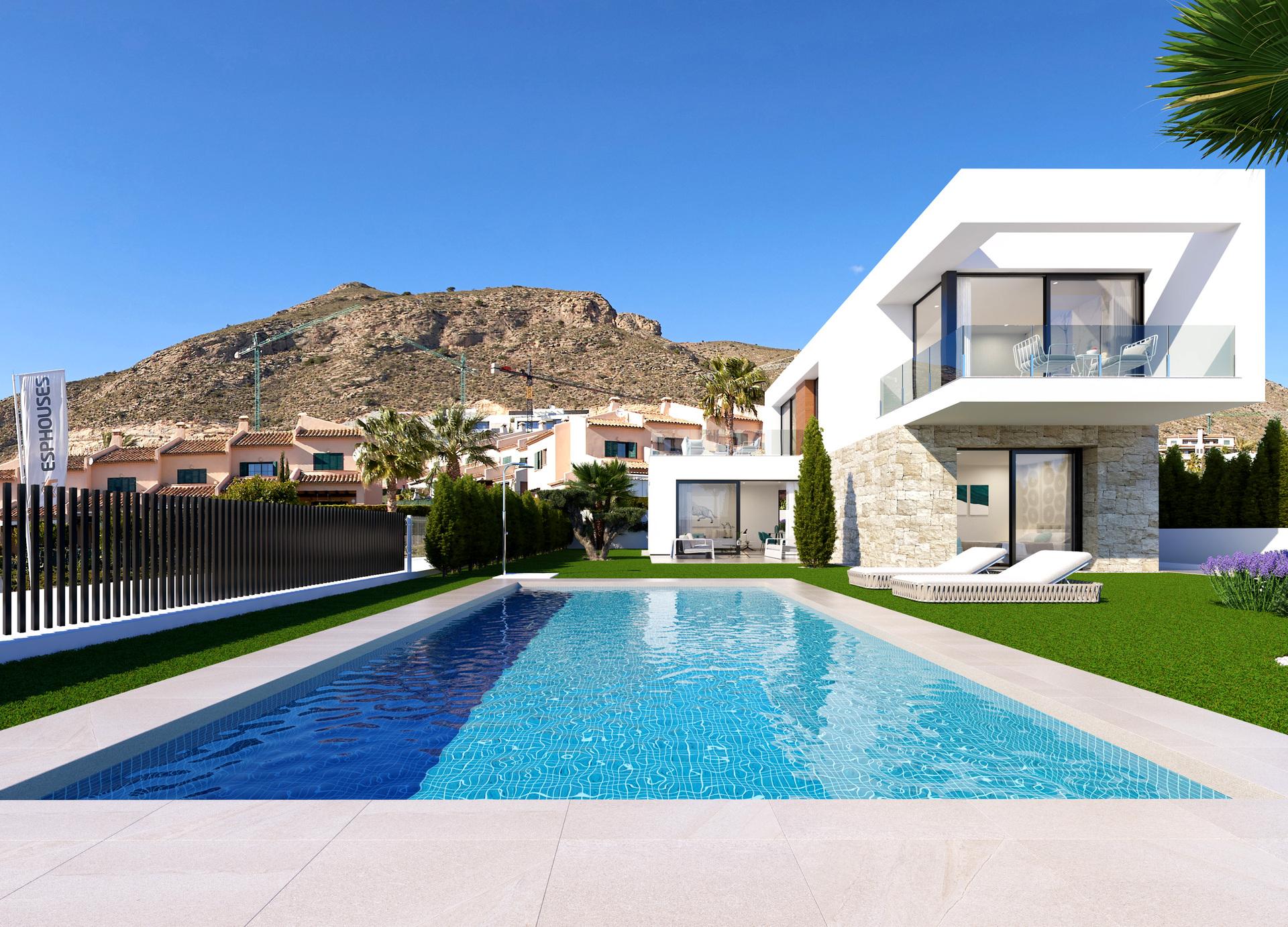 En-suite bathroom in 3-bedroom new-build villa, Finestrat Hills