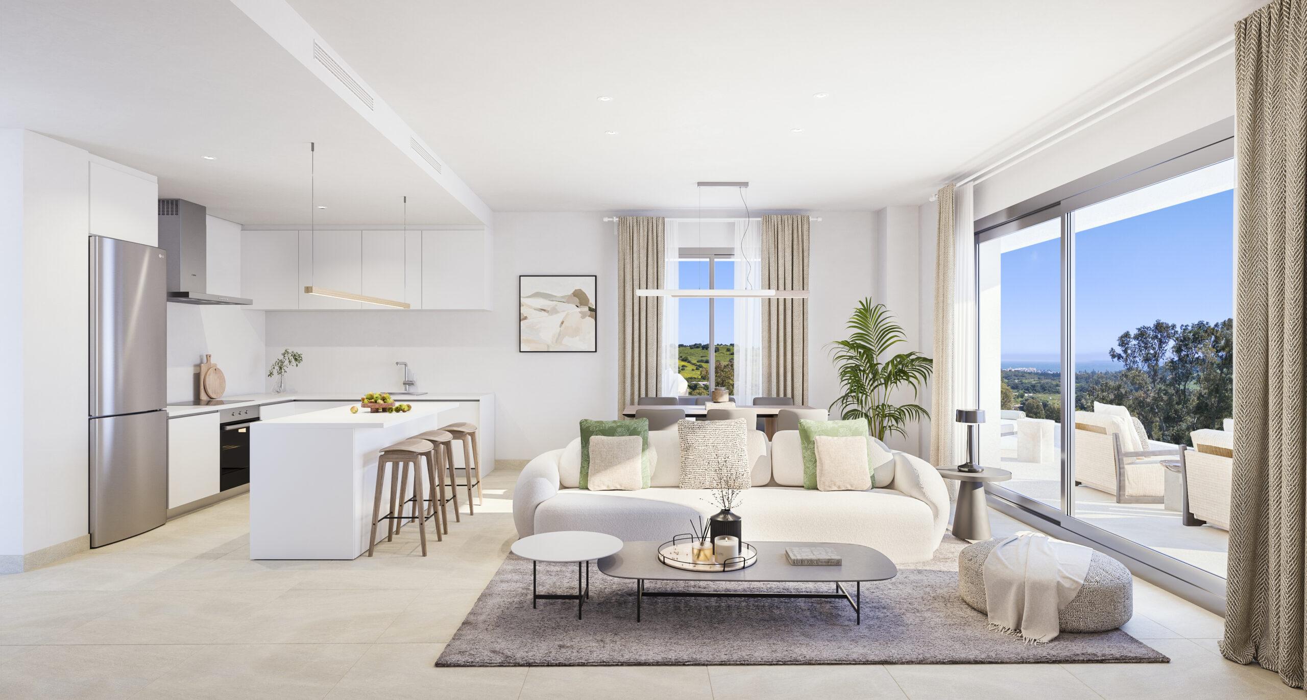 Second bathroom in 2-bedroom new-build apartment, Estepona Golf