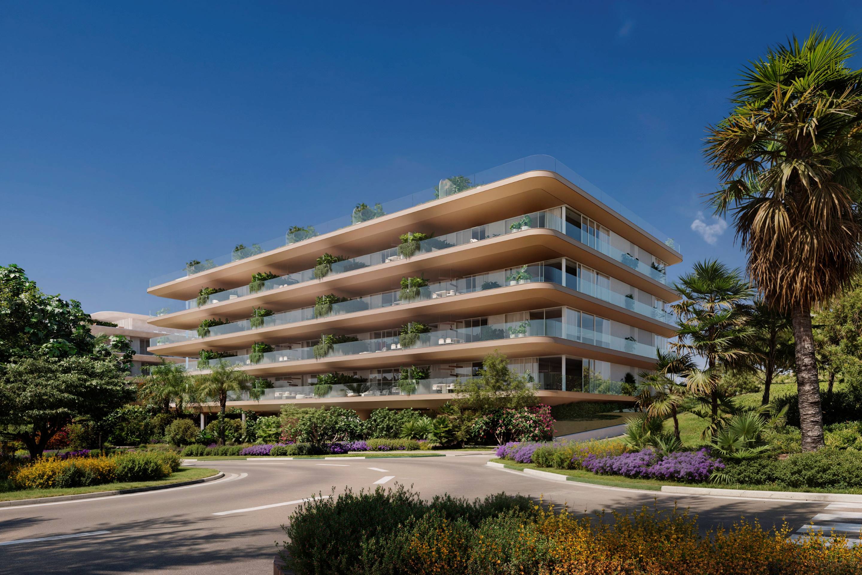 Building entrance and lift lobby in new-build, Los Llanos, Estepona