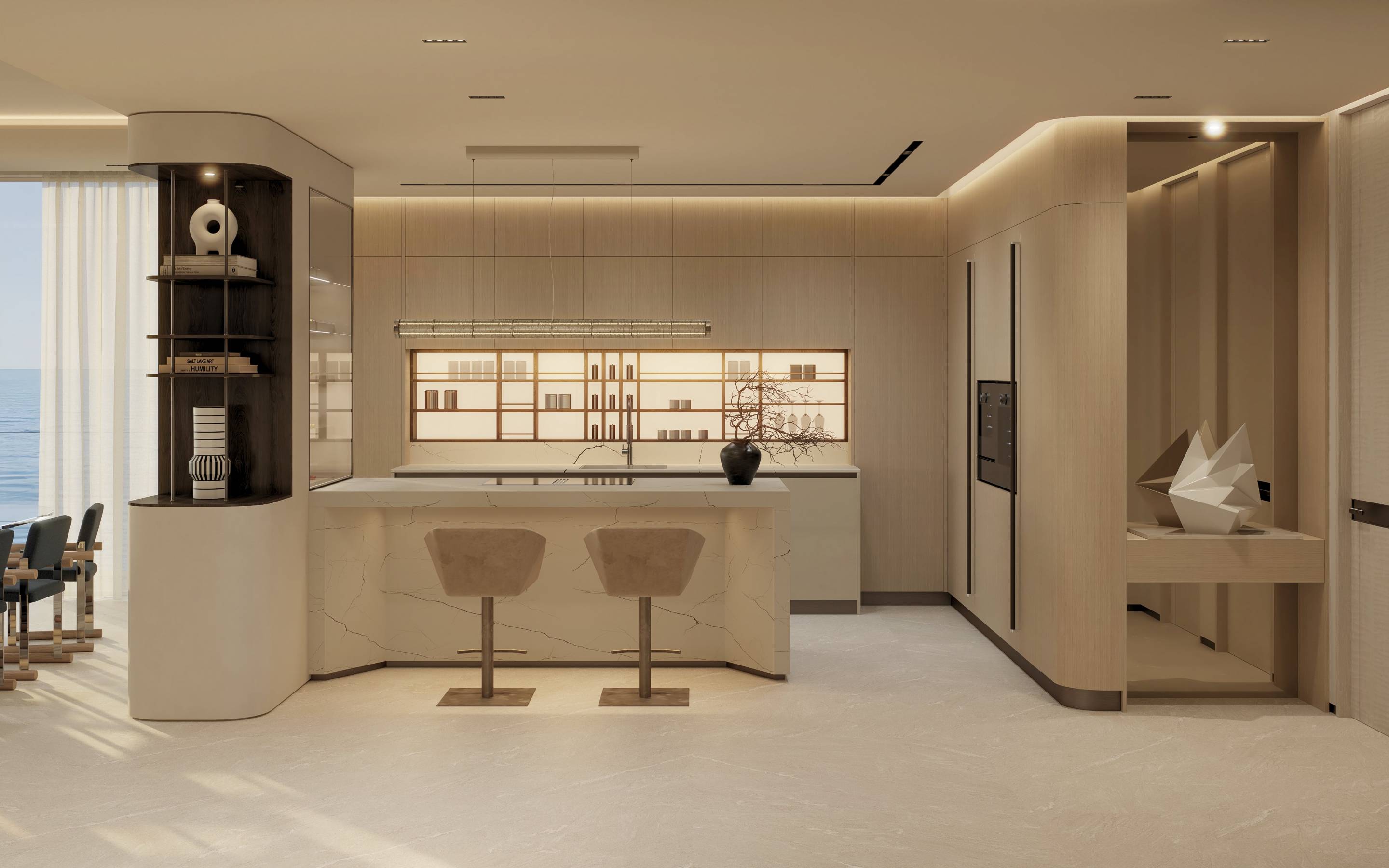Kitchen cabinetry and counter space in new-build, Los Llanos