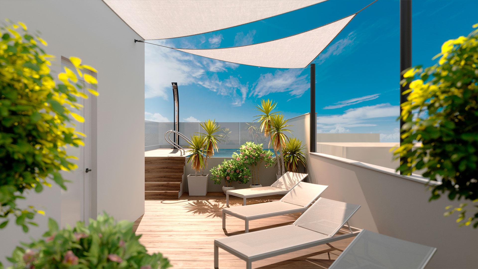 Bedroom in 1-bedroom penthouse, Torrevieja