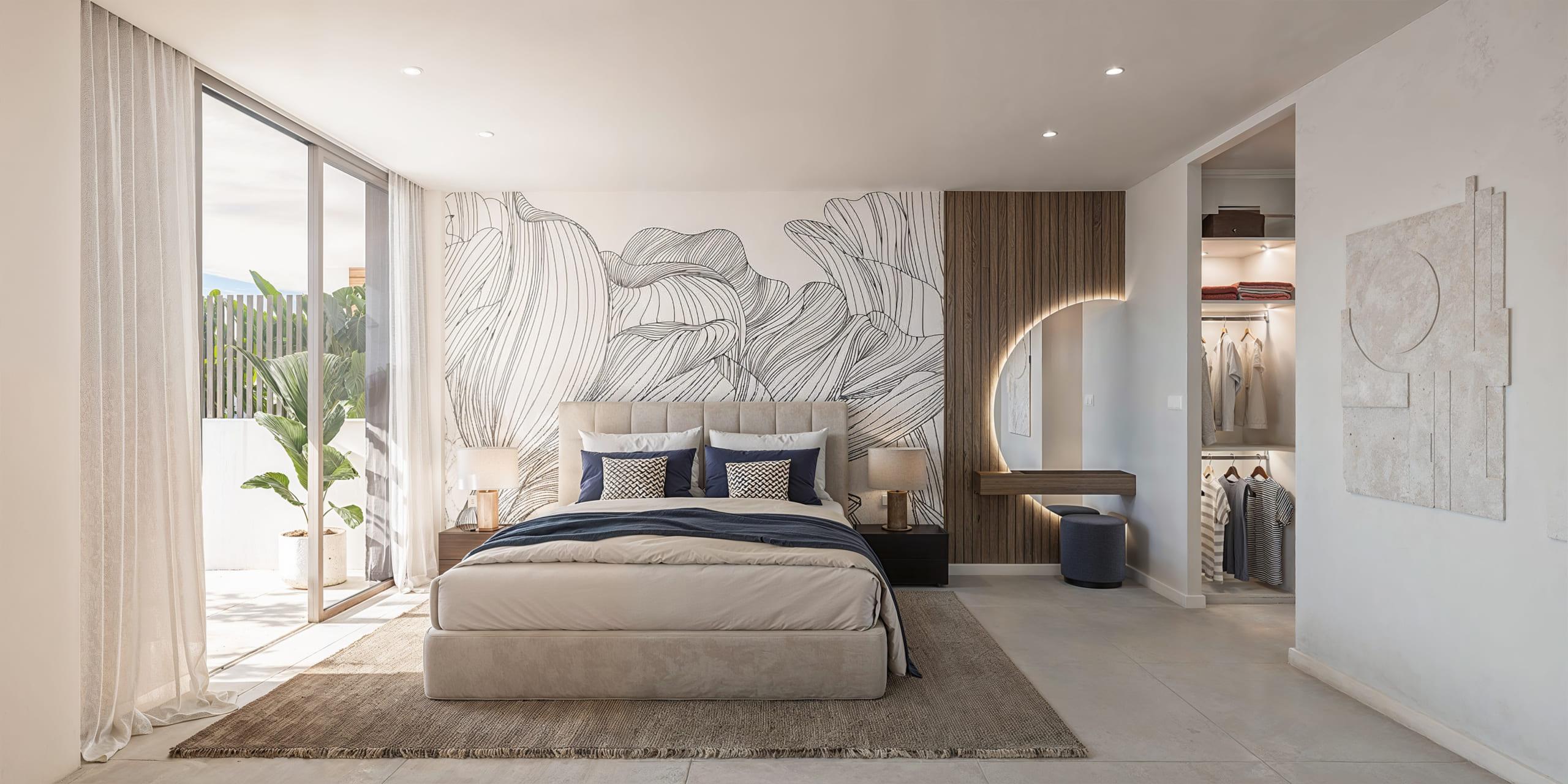 Communal area of new-build development, Cancelada, Estepona