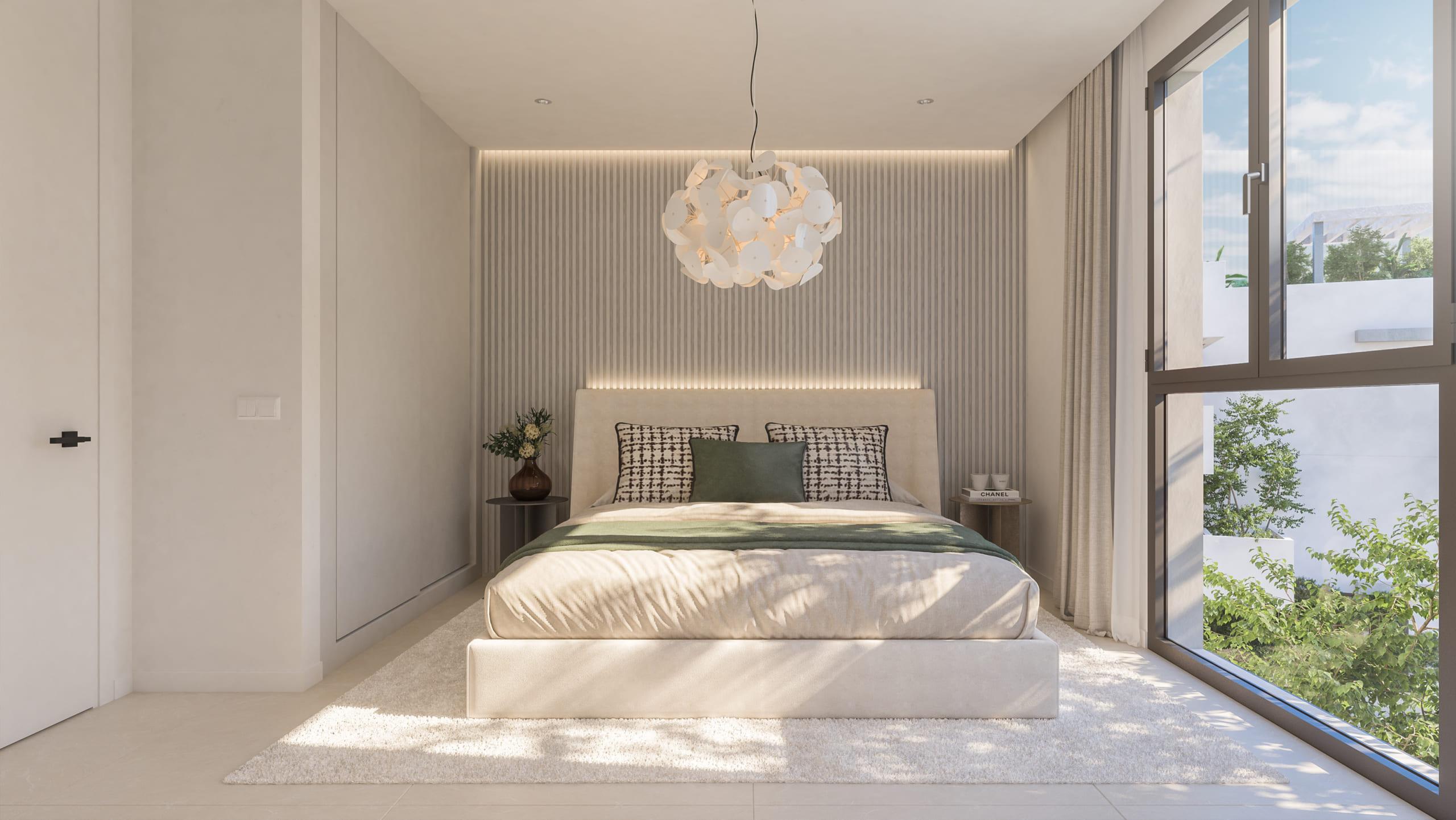 Bathroom with contemporary fittings in penthouse, Cancelada, Estepona