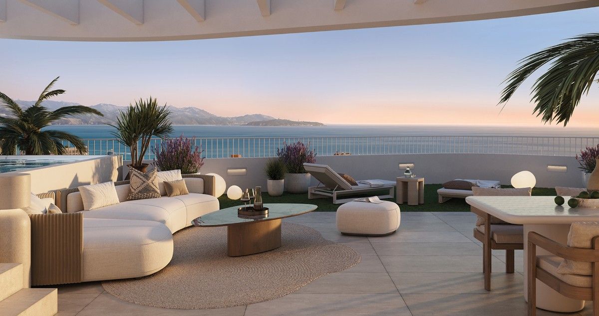 Floor plan of 3-bedroom new-build apartment on second floor, El Pinillo, Torremolinos