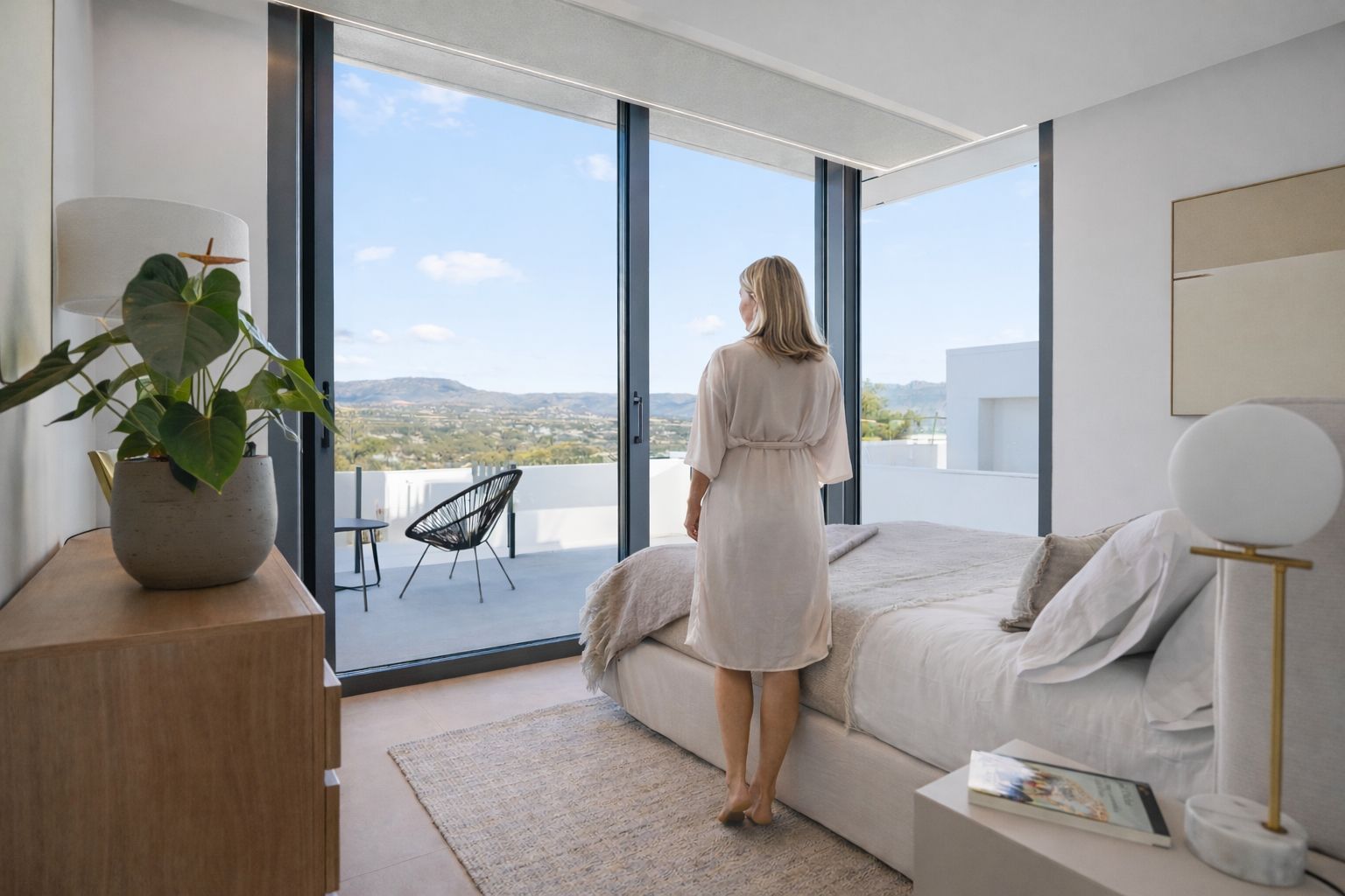 Open-plan ground floor layout, new-build villa, Rincón de Loix