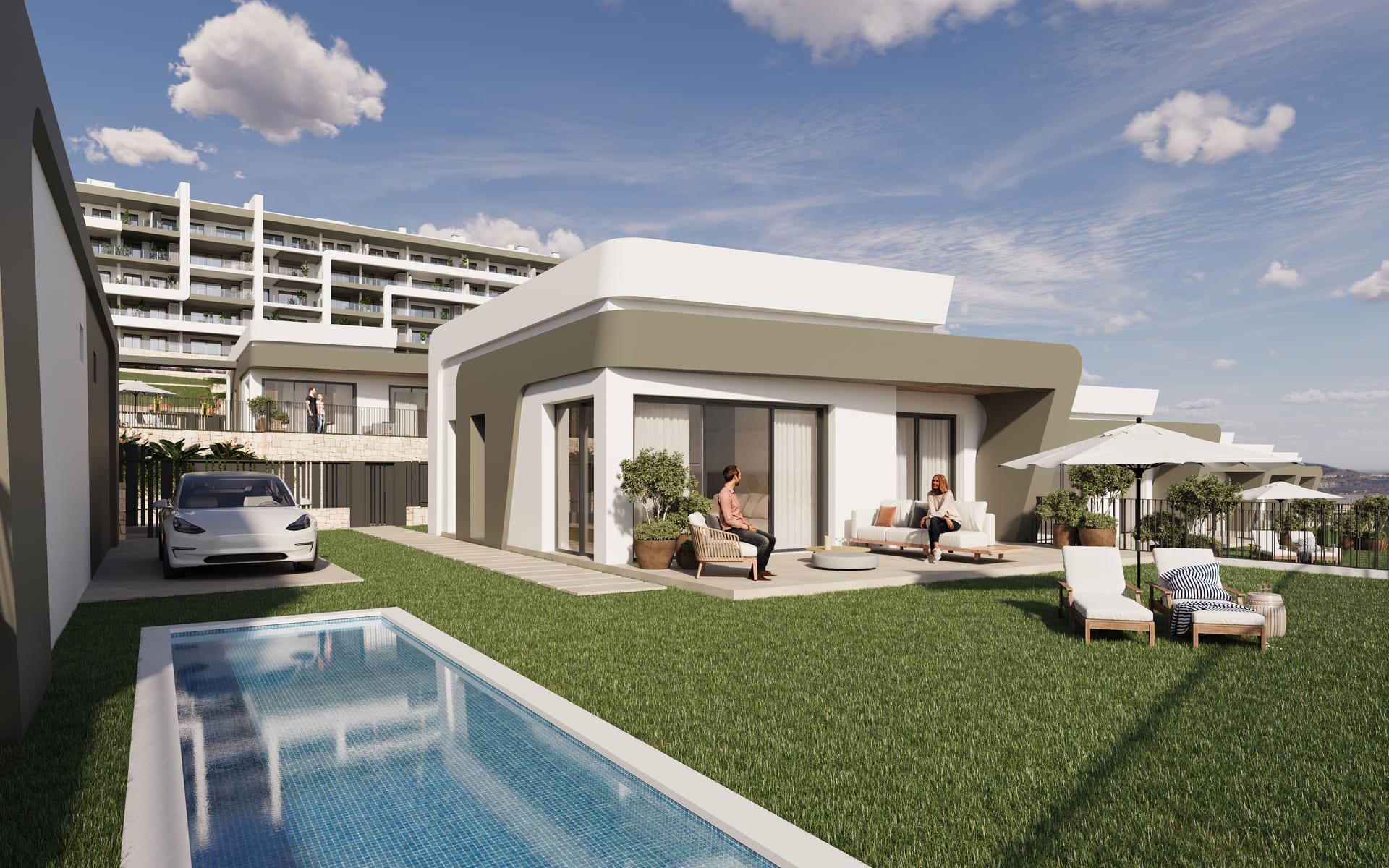 Living area in 2-bedroom penthouse, Bonalba-Cotoveta