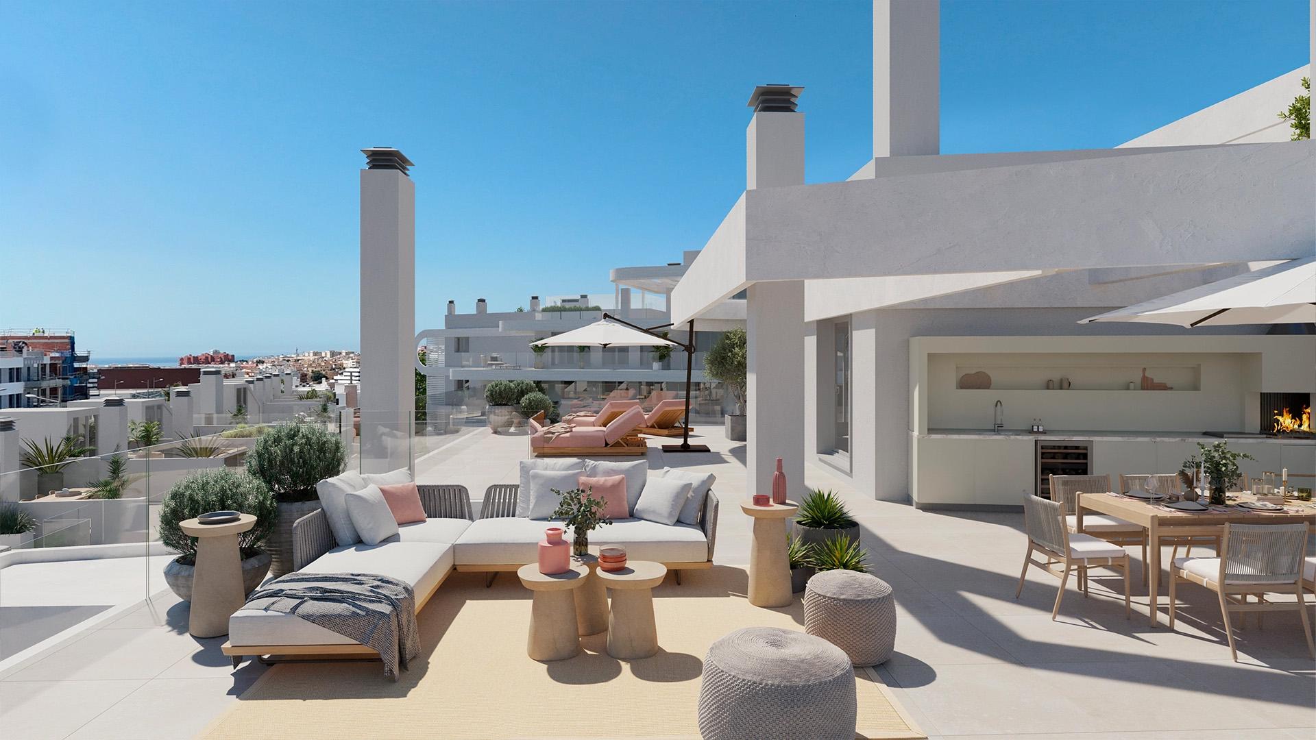 Lift lobby inside new-build apartment building, Zona Calvario