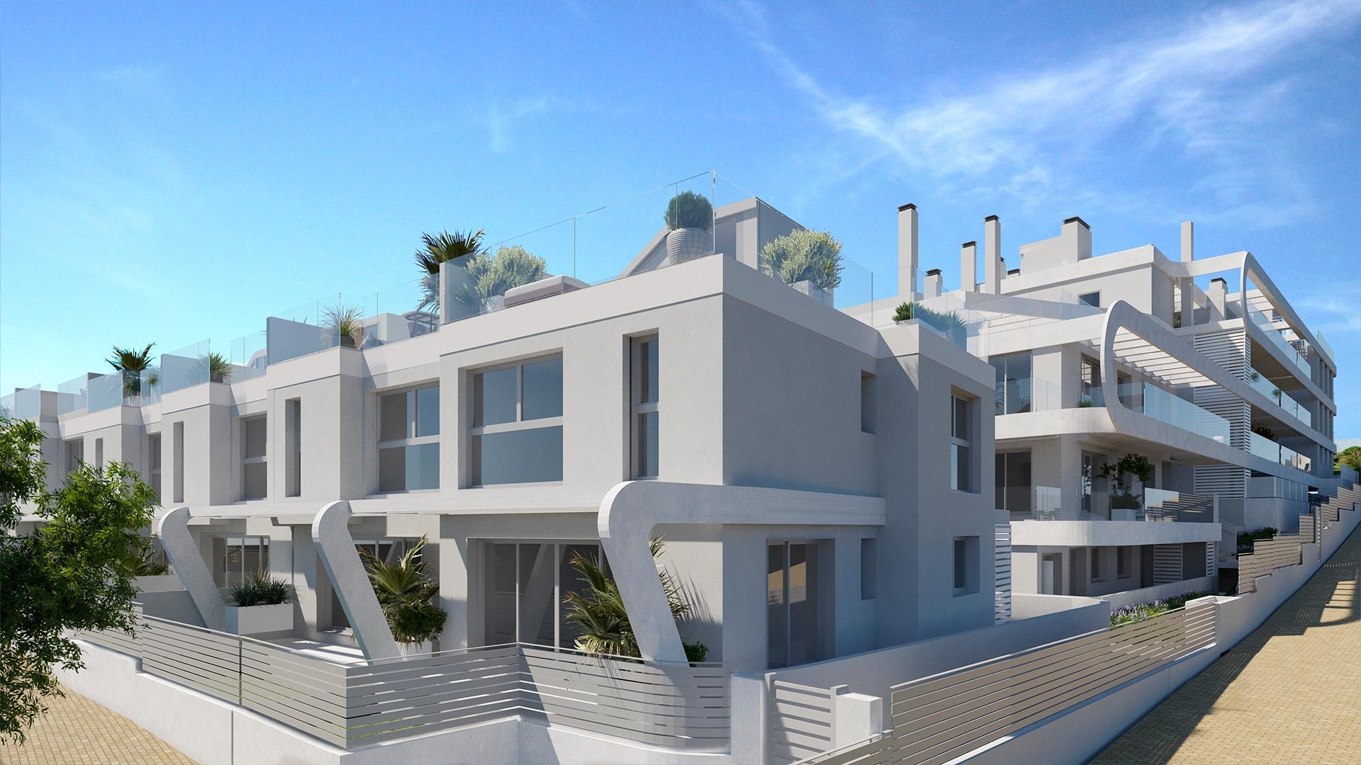 Site plan of new-build development in Zona Calvario, Estepona