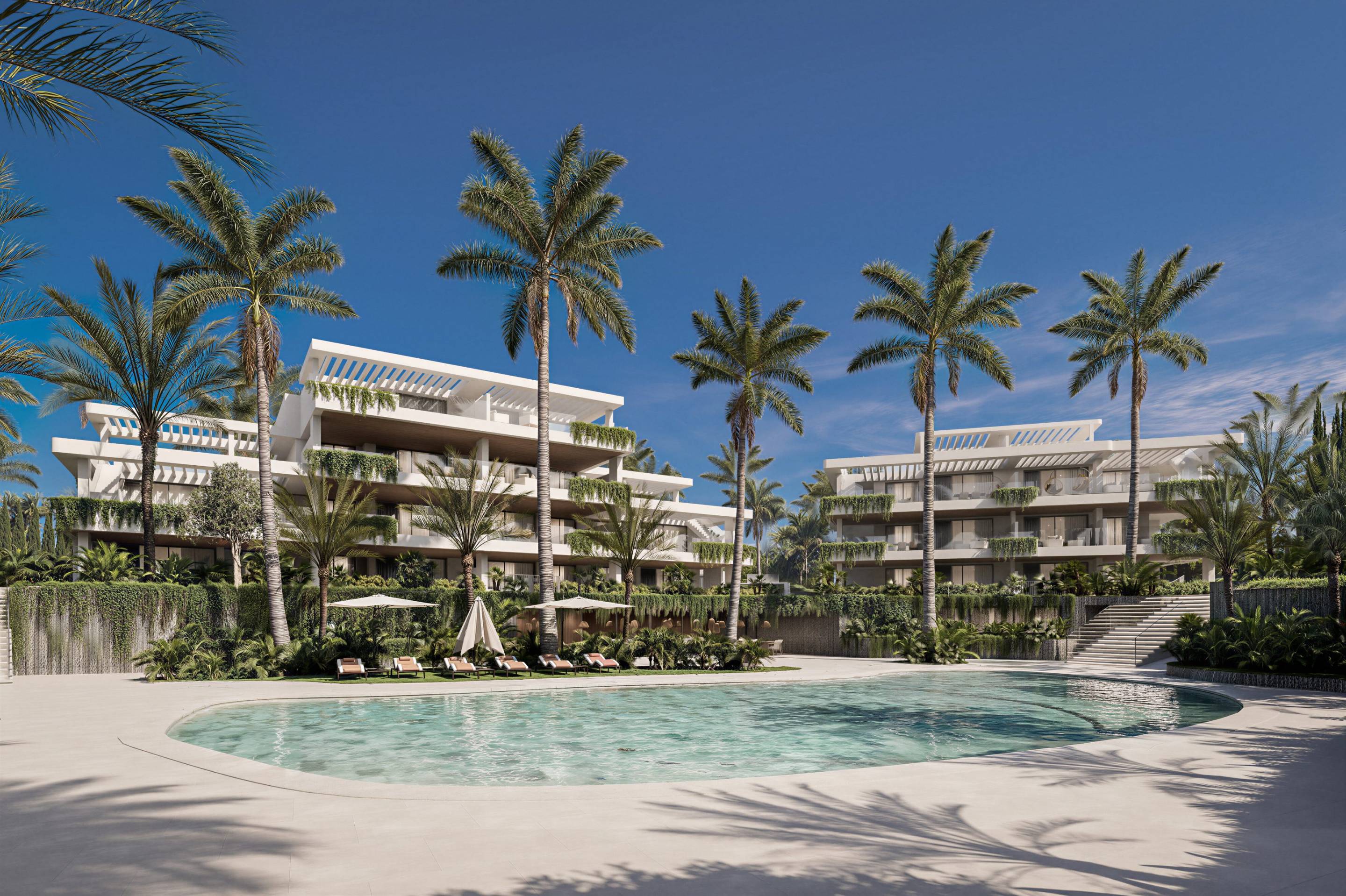 Lift lobby and entrance hall in new-build development, Nueva Milla De Oro