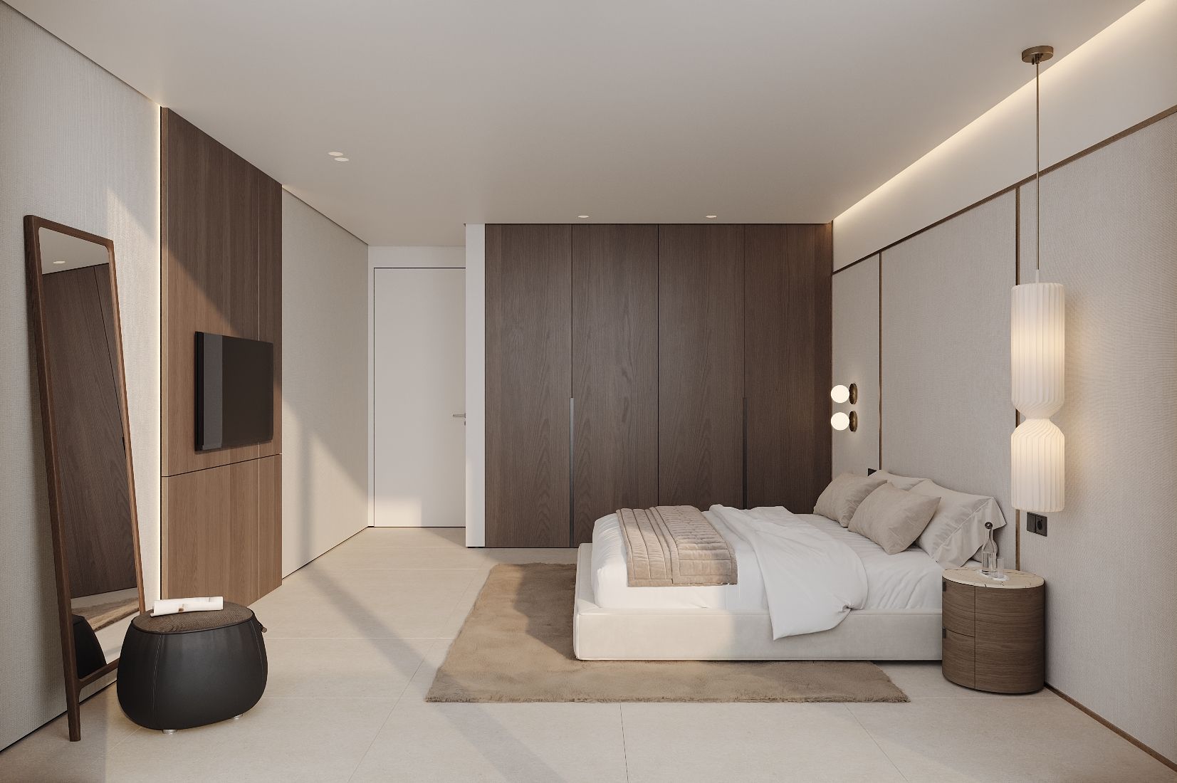 Bedroom with fitted storage in new-build penthouse, Nueva Milla De Oro