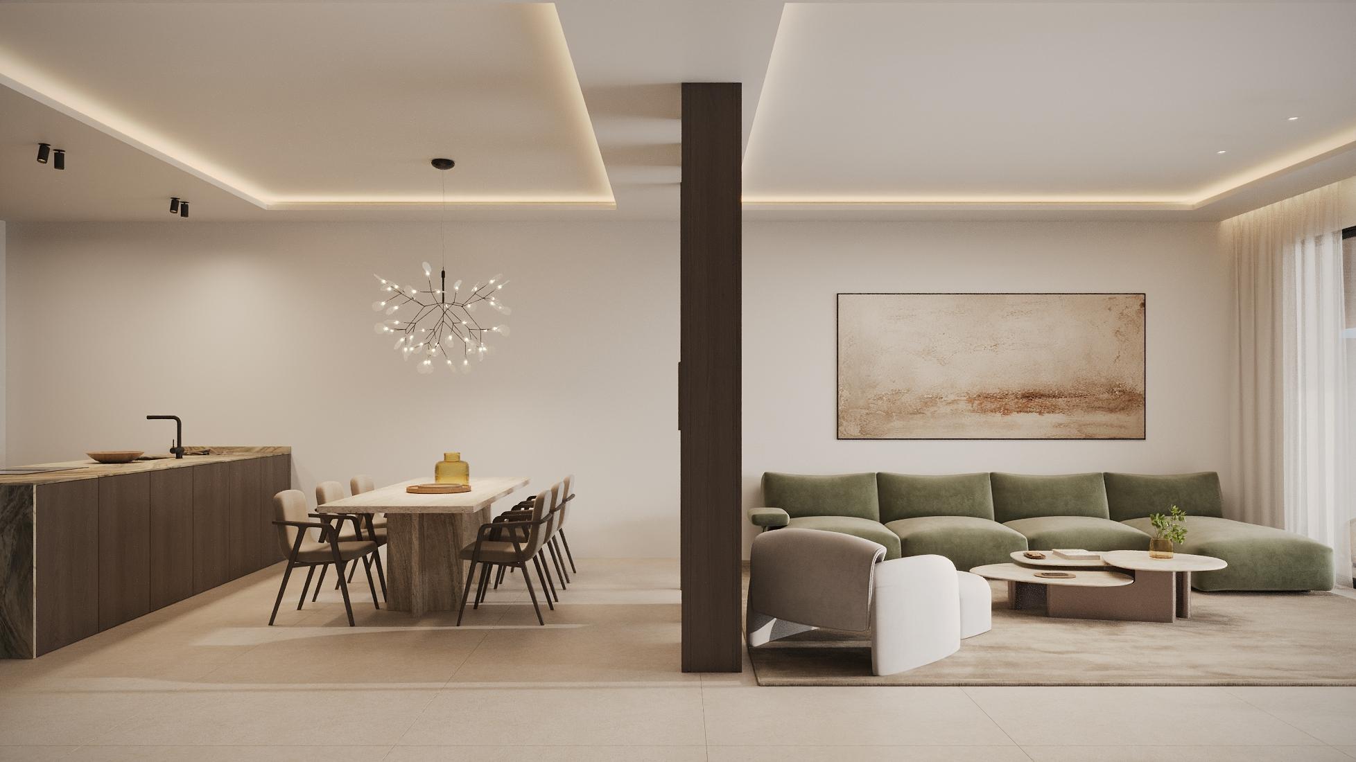 Kitchen appliances and worktop detail, new-build penthouse, Estepona