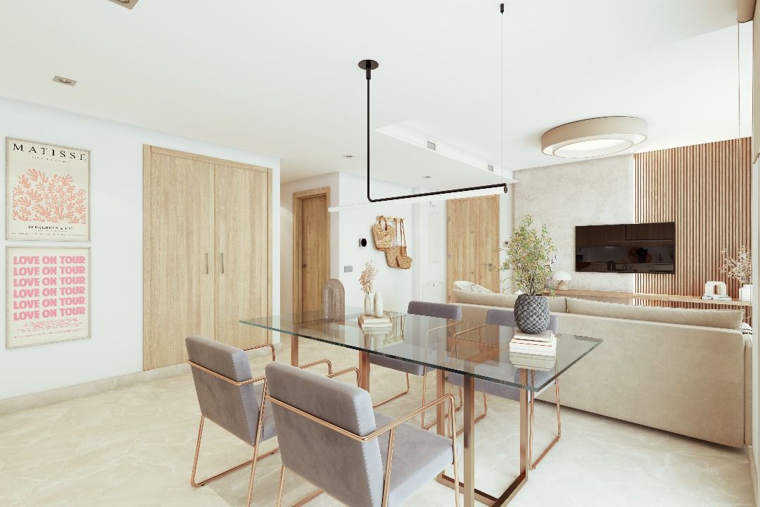Lounge area with terrace door, first-floor apartment, Hipódromo-Cerrado del Águila