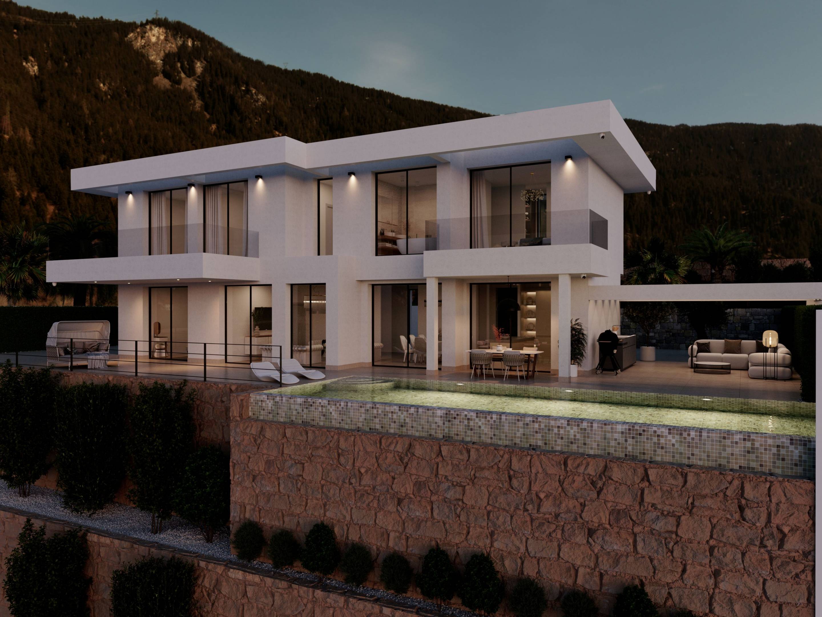 Kitchen in 5-bedroom new-build villa, Sierra Cortina, Finestrat
