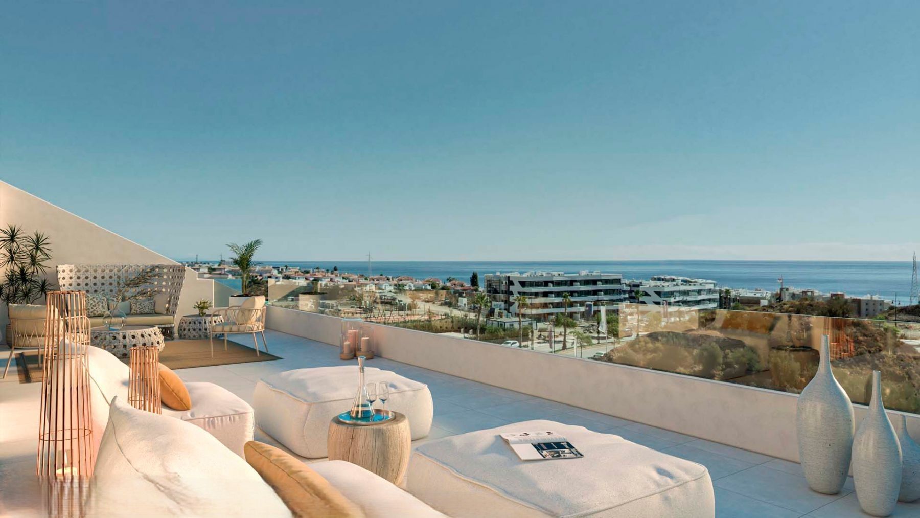 Penthouse terrace with outdoor seating area, El Higuerón, Fuengirola