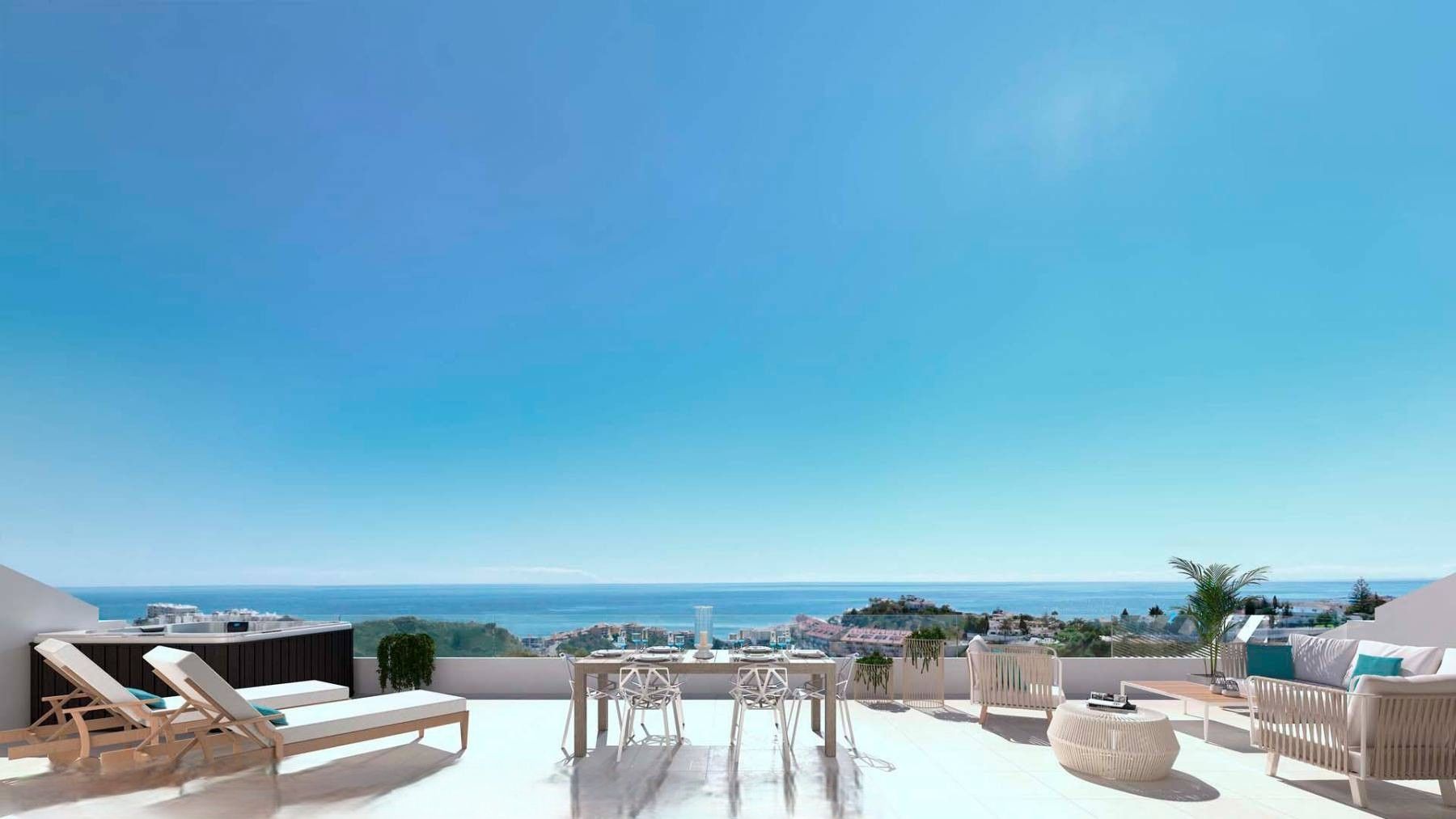Penthouse interior overview, 193m2, El Higuerón, Fuengirola