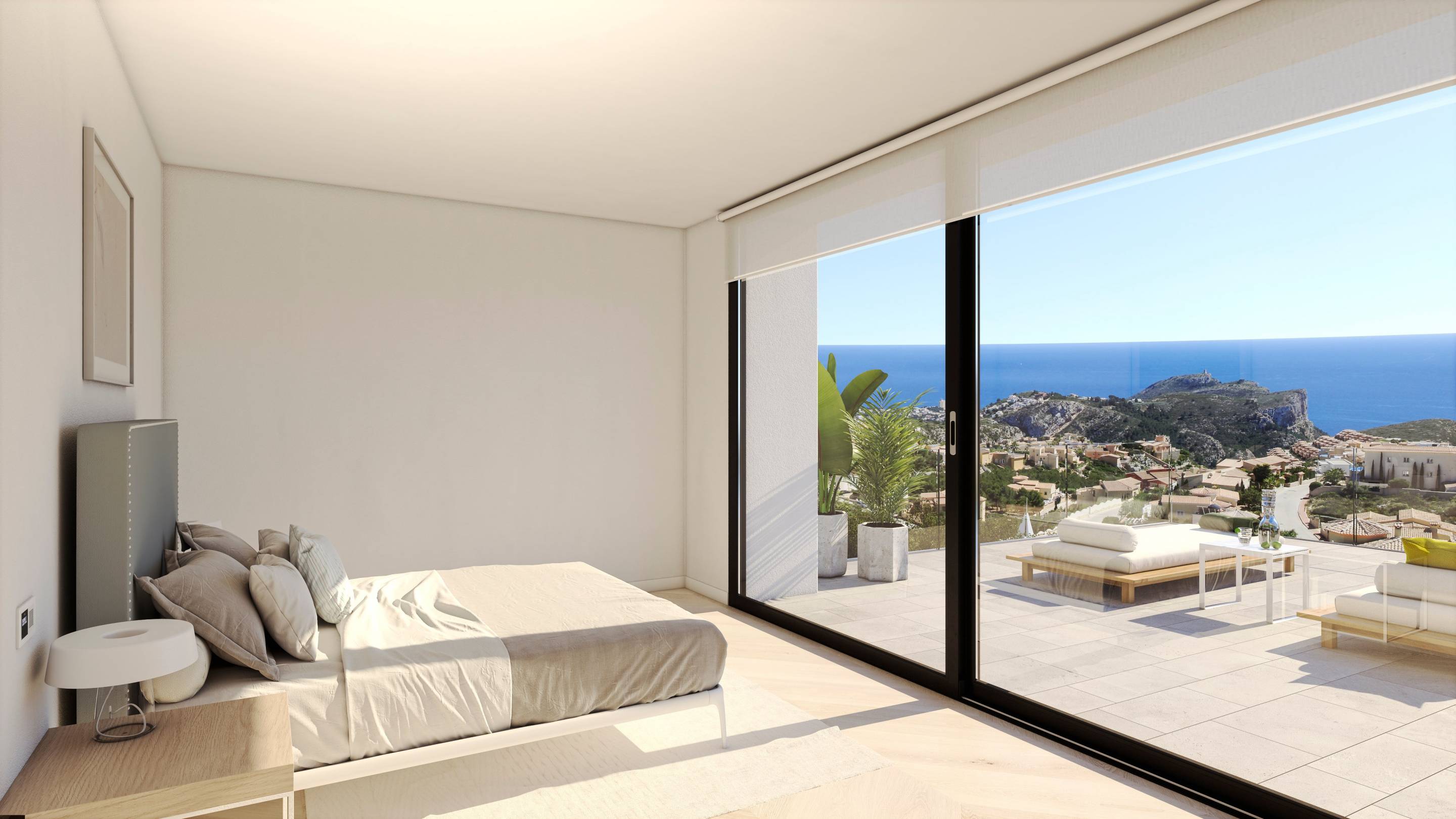 Staircase and hallway in new-build villa, Benitachell, Alicante