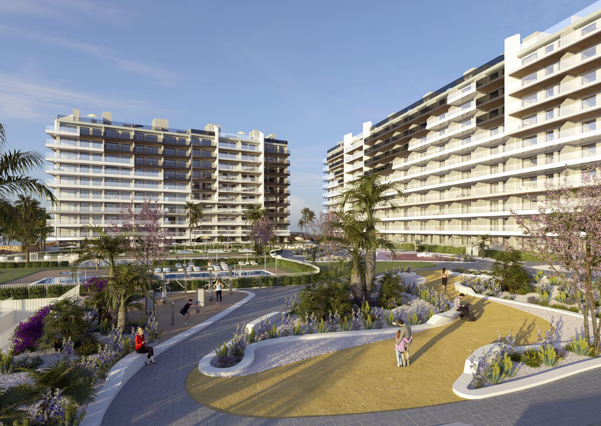 Street view of the apartment in Punta Prima, Torrevieja