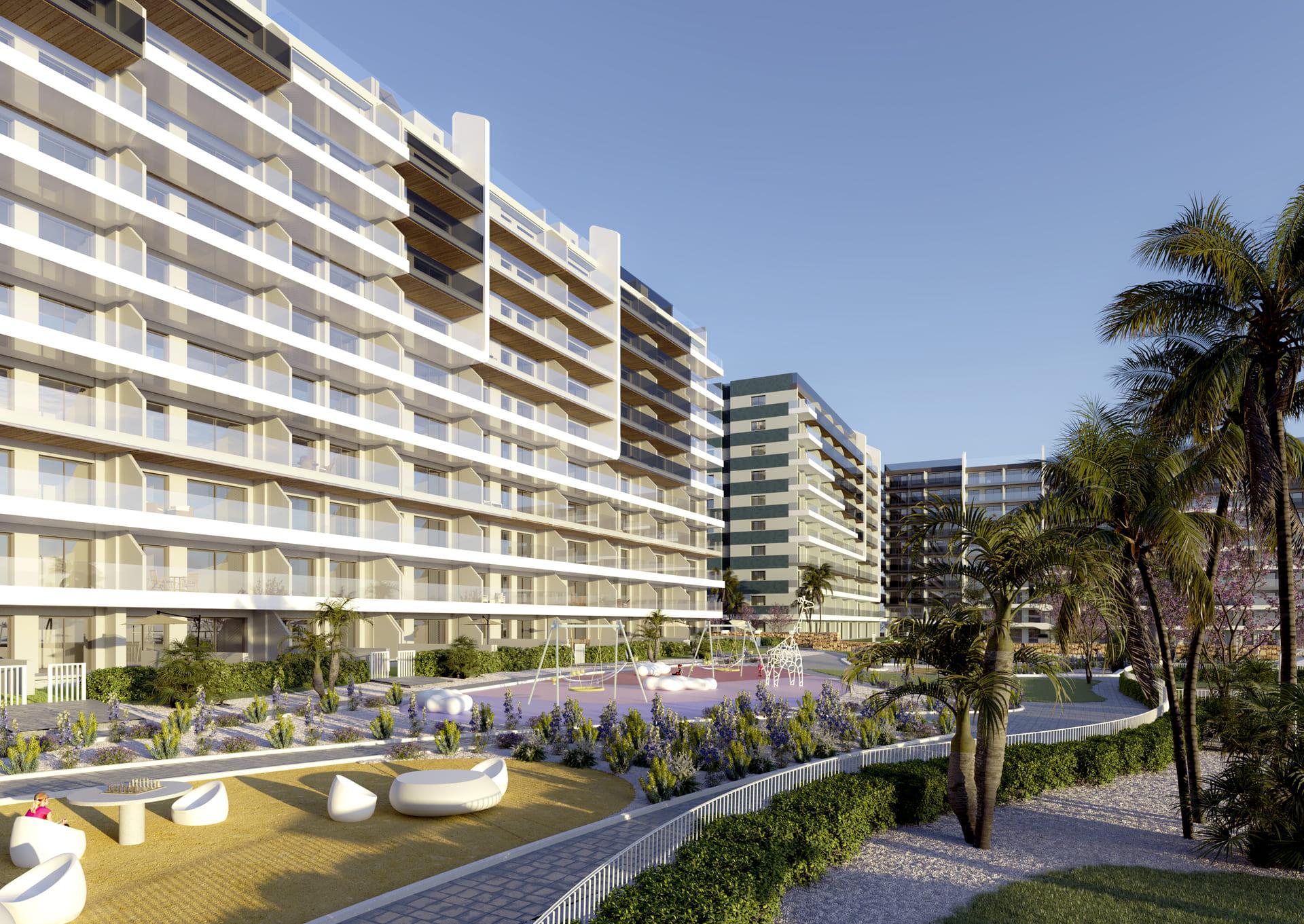 Building detail of the apartment in Punta Prima, Torrevieja