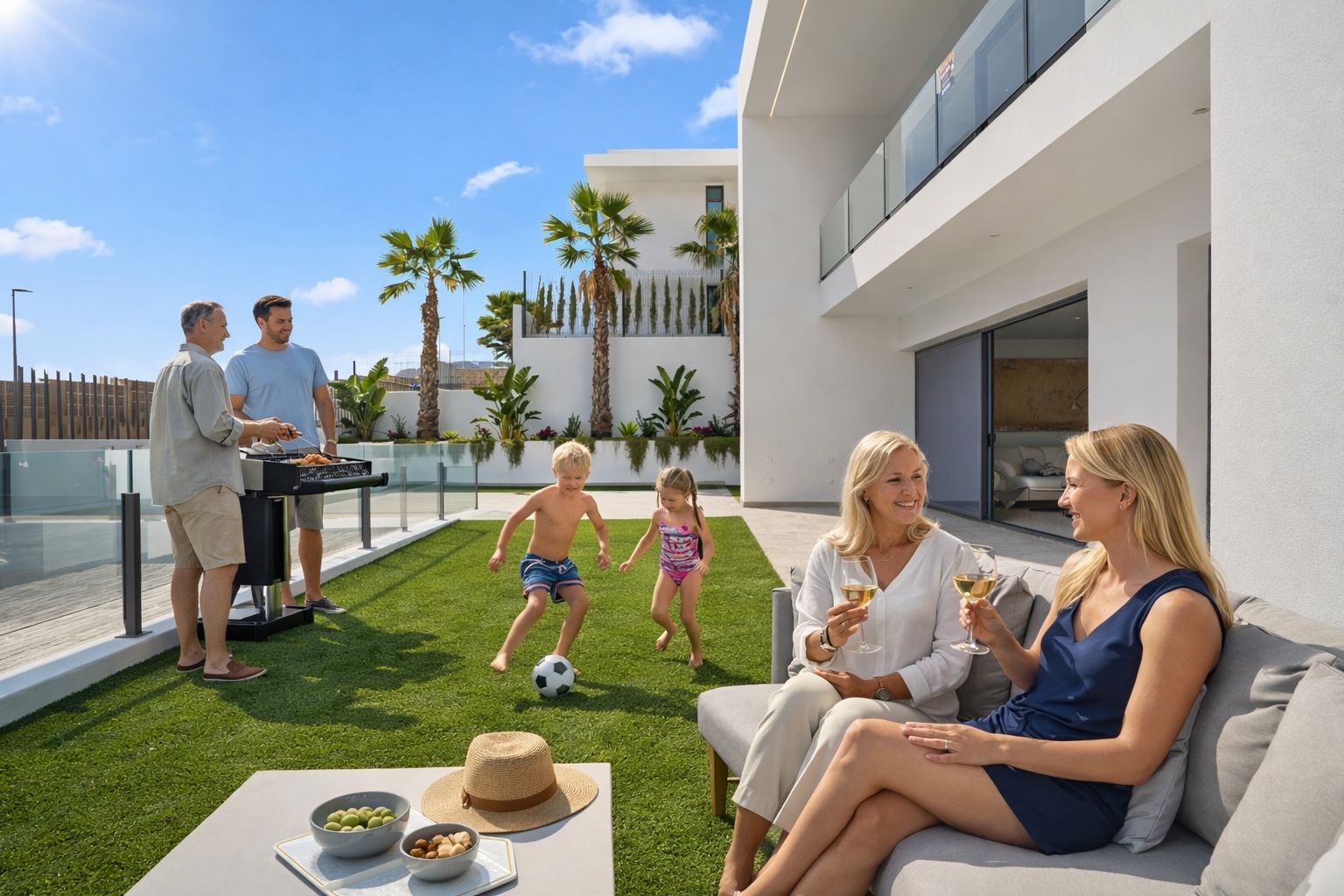 Roof terrace or upper level, new-build villa in Rincón de Loix, Benidorm