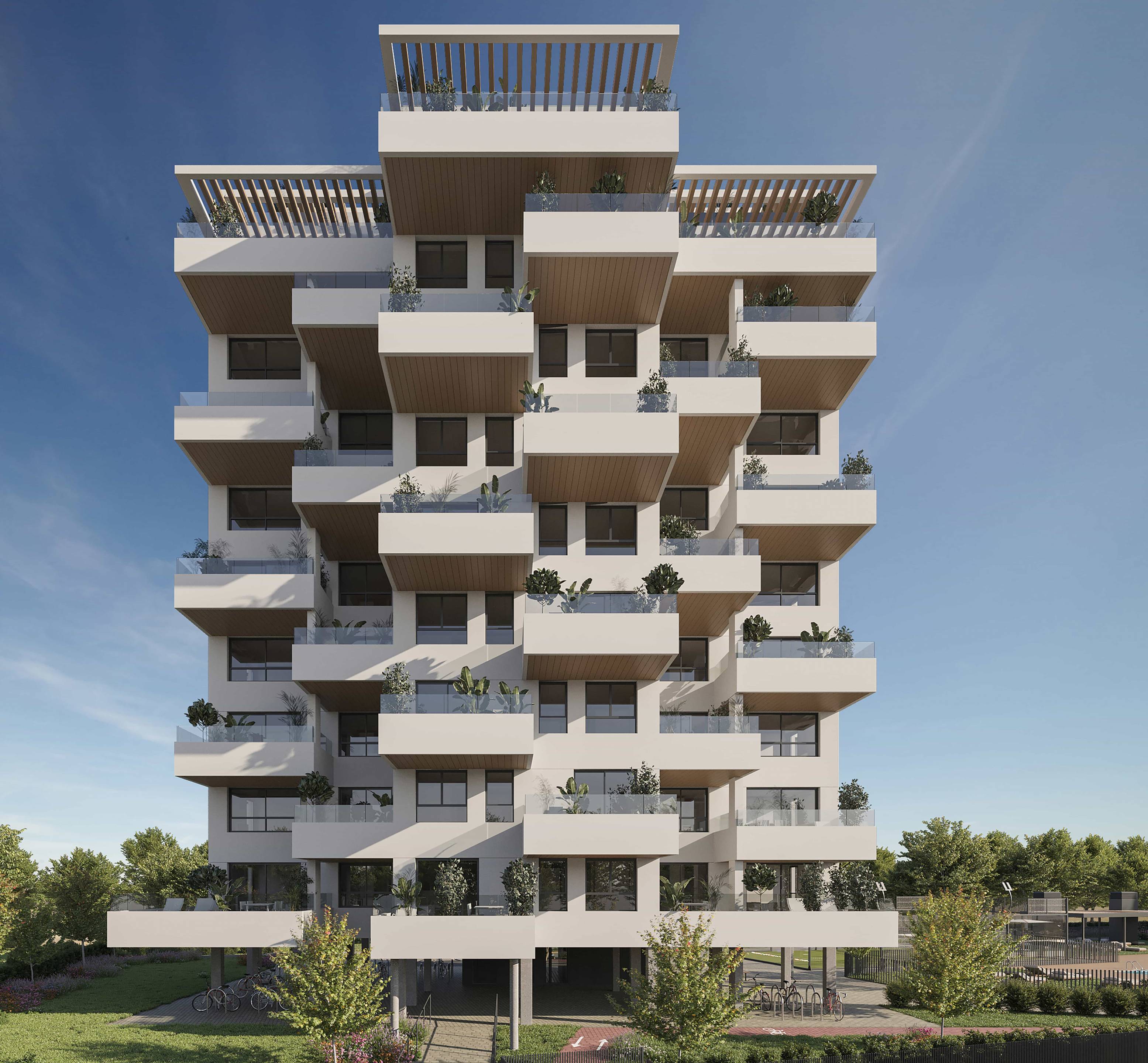Underground parking spaces in new-build apartment complex, Calpe